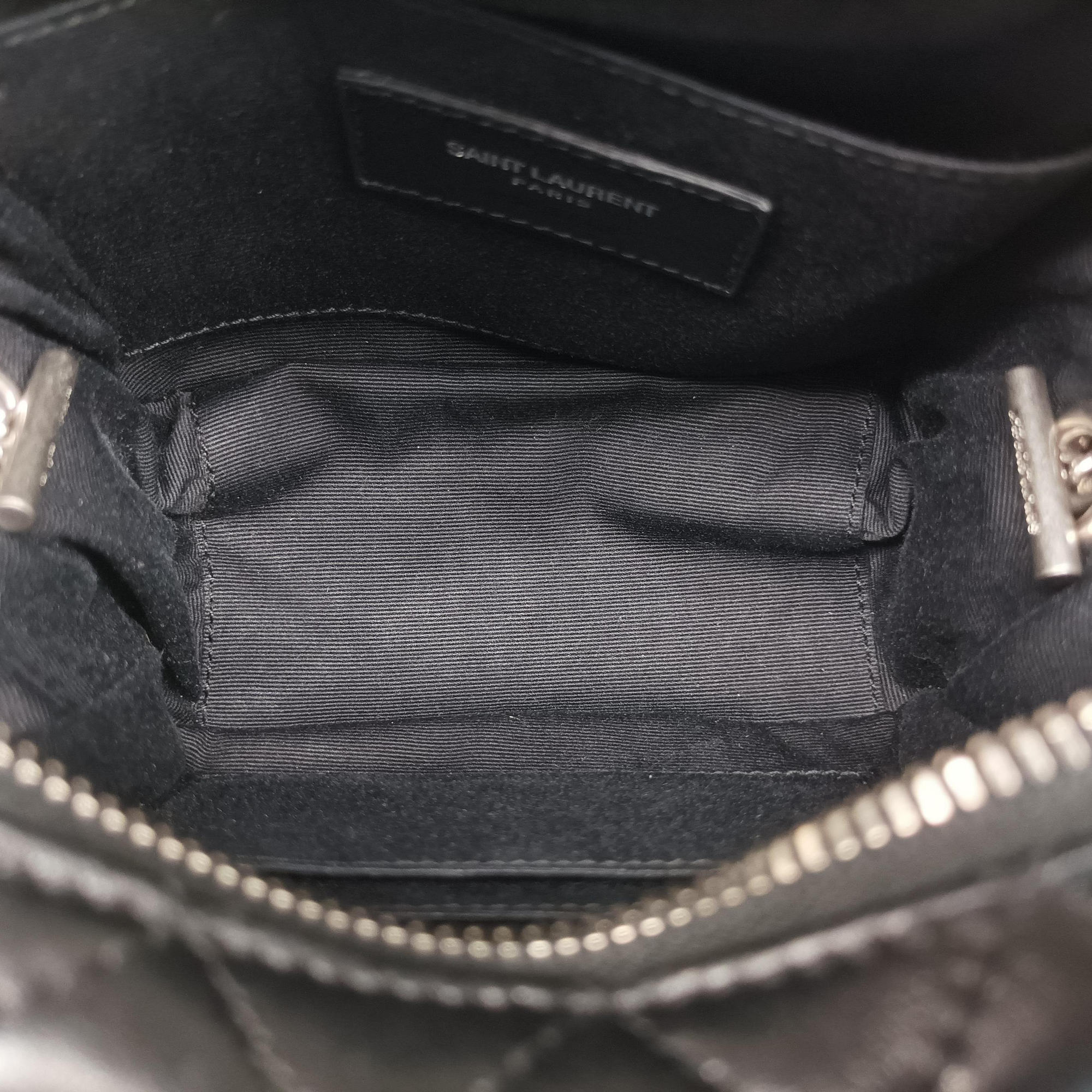Pre-owned Yves Saint Laurent Lou Mini Bag Black Leather 457588 shoulderbag | stylenewstar