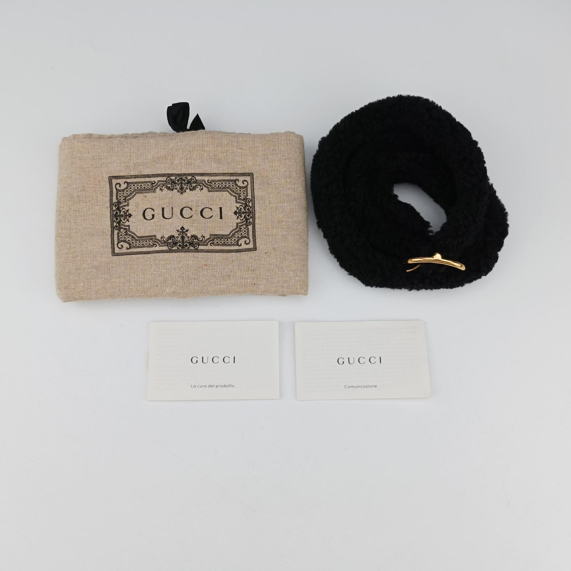 Vintage Gucci JACKIE 1961 Black Fur 636709 shoulderbag | stylenewstar