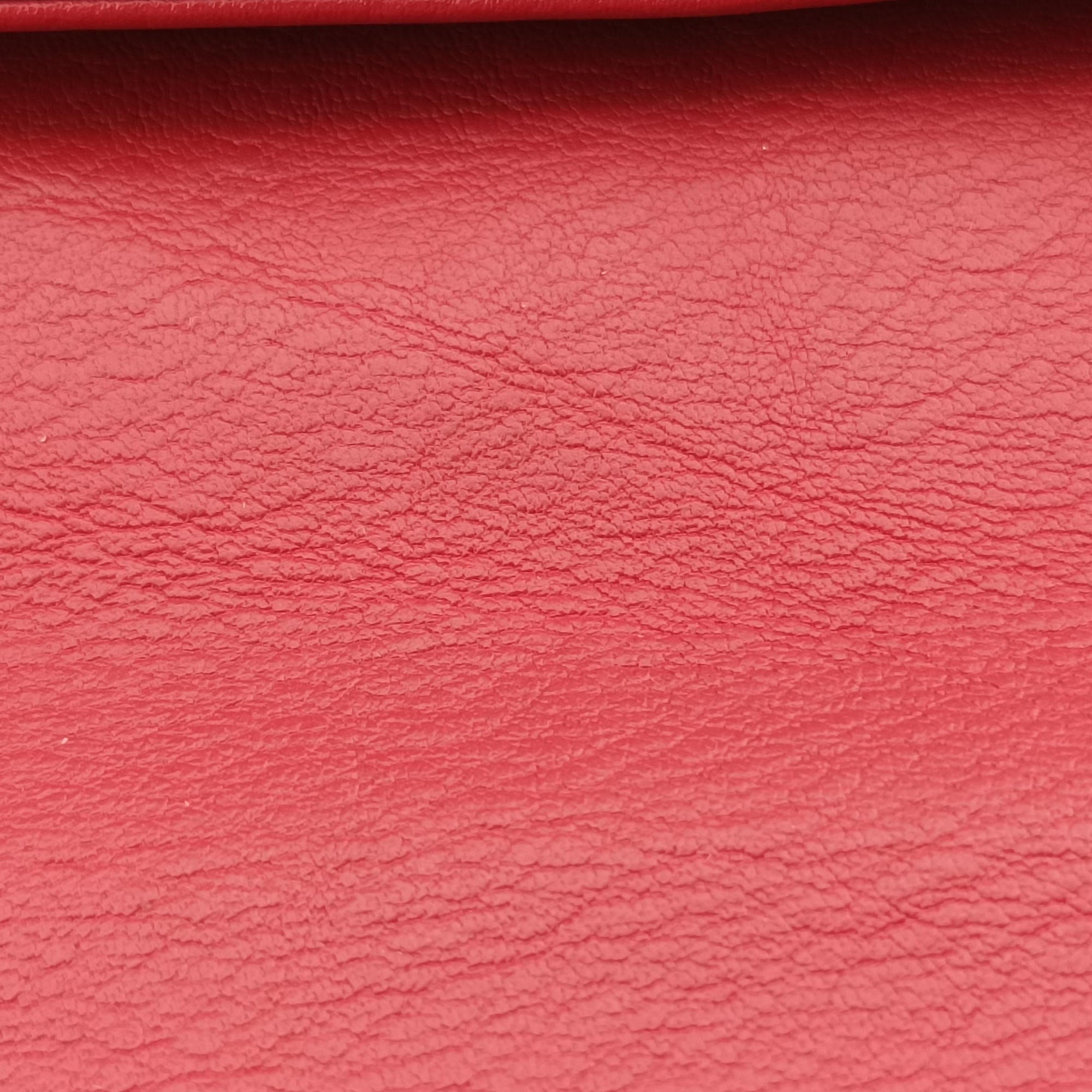 Pre-owned Fendi Fendista Pochette Red Leather 8M0276 shoulderbag | stylenewstar