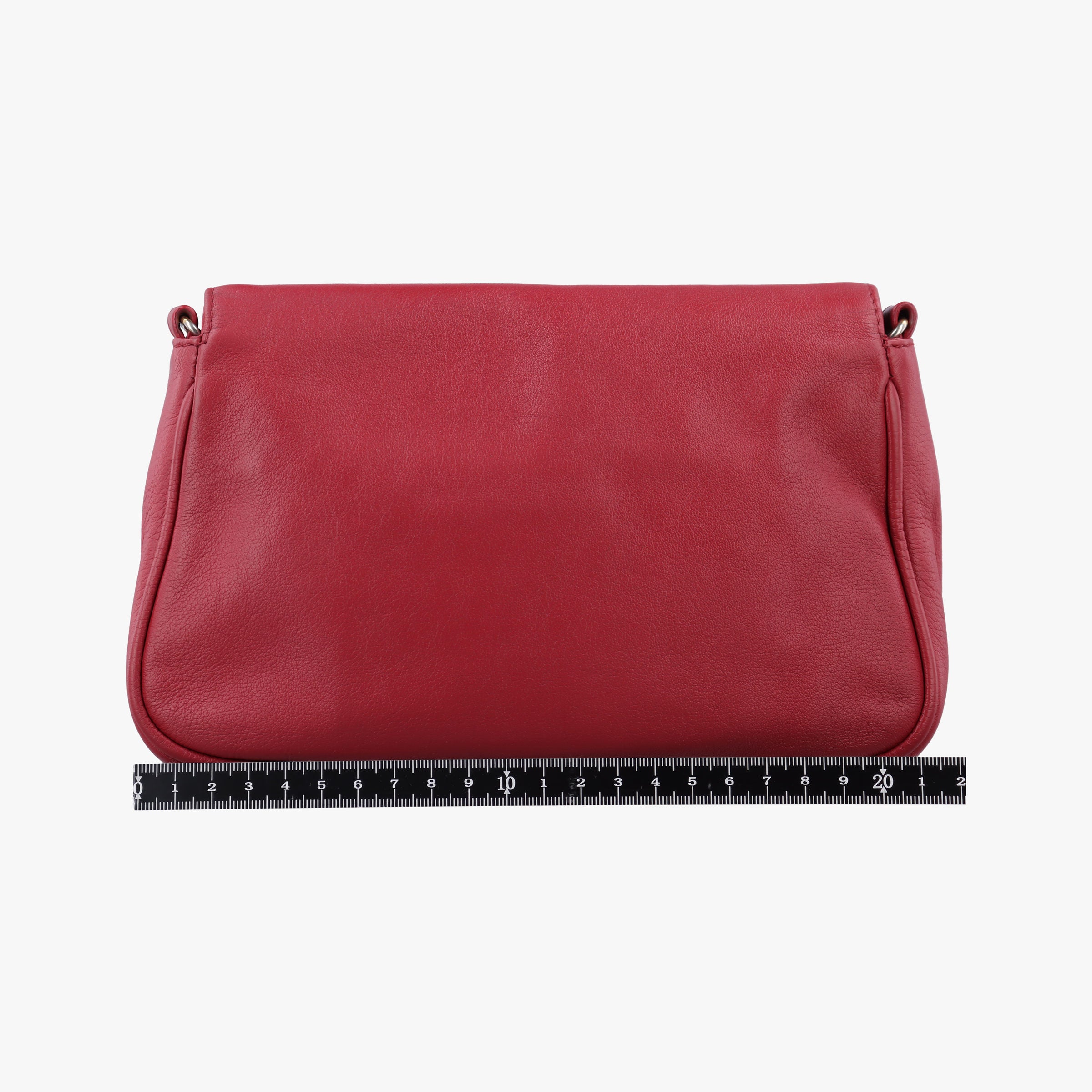 Pre-owned Fendi Fendista Pochette Red Leather 8M0276 shoulderbag | stylenewstar
