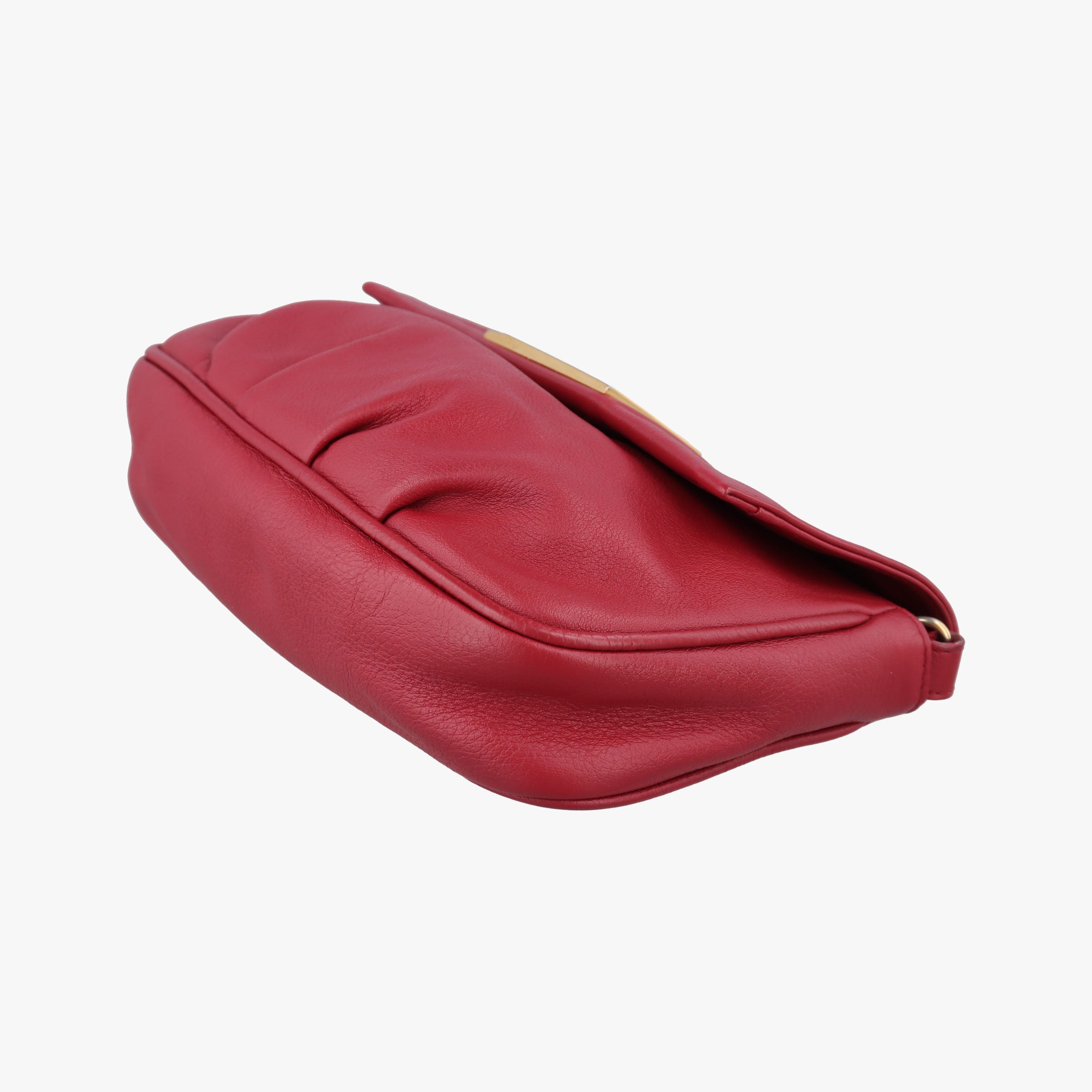 Pre-owned Fendi Fendista Pochette Red Leather 8M0276 shoulderbag | stylenewstar
