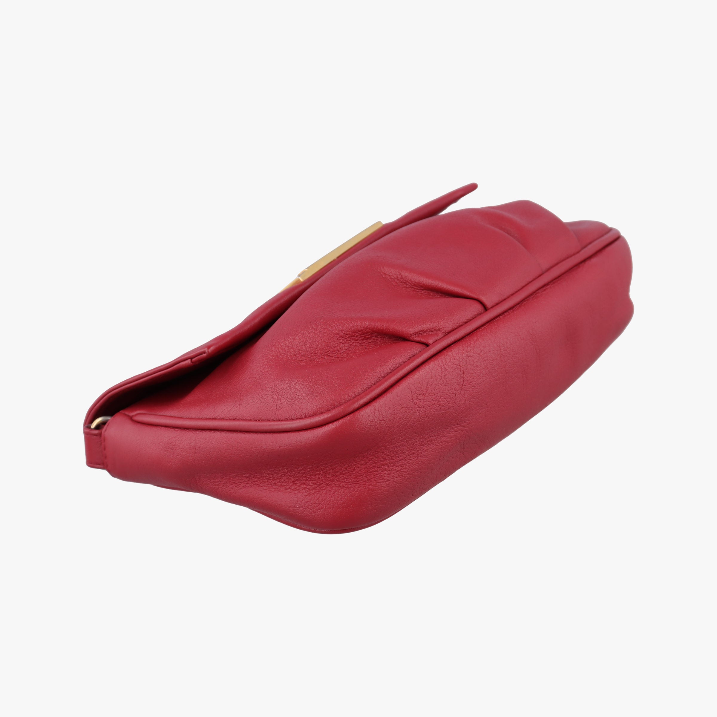Pre-owned Fendi Fendista Pochette Red Leather 8M0276 shoulderbag | stylenewstar