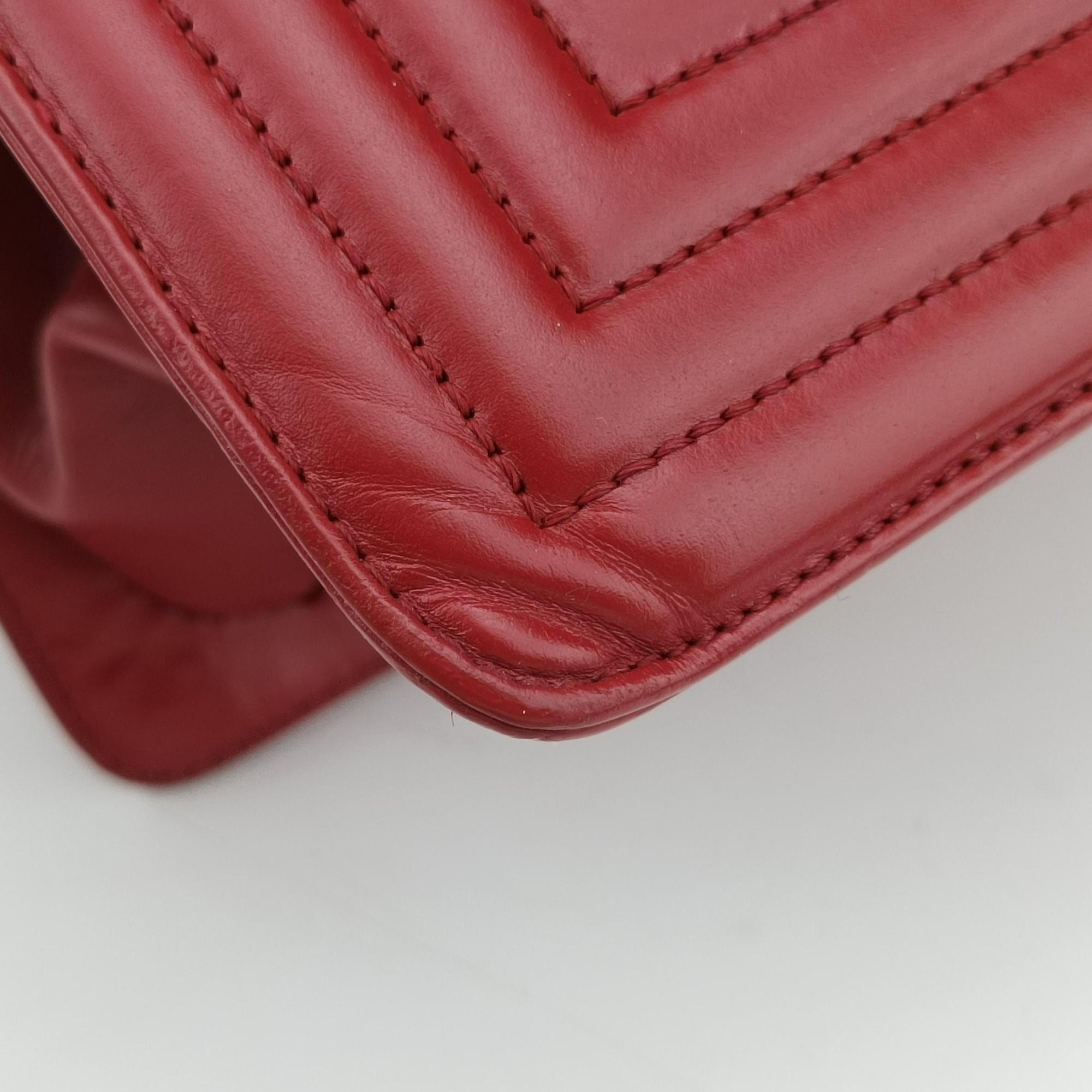 Secondhand Chanel Jetsetter Boy Shopping Tote Red Leather A66708 shoulderbag | stylenewstar