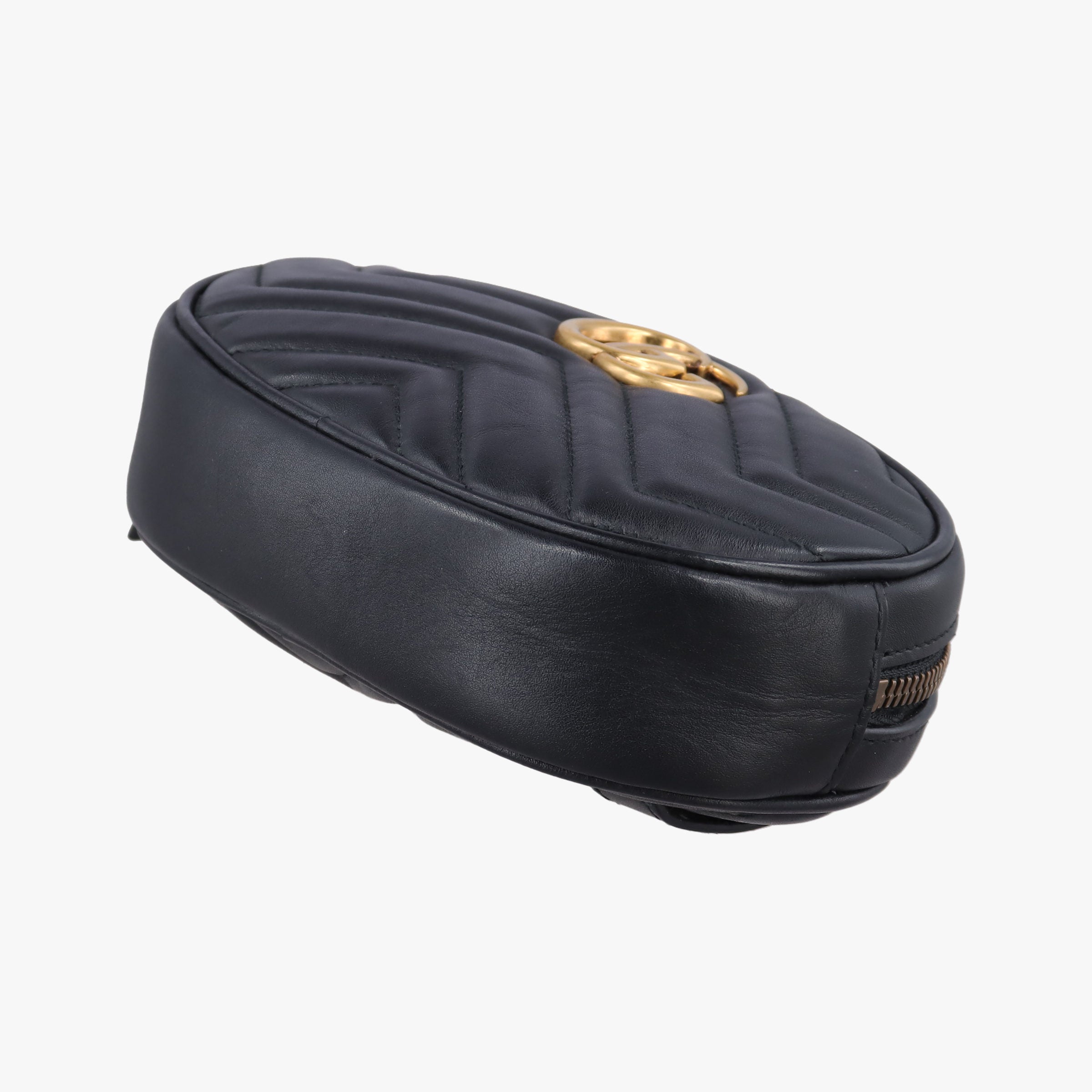 Vintage Gucci GG Marmont Black Leather 476434 bum bag/waist bag | stylenewstar
