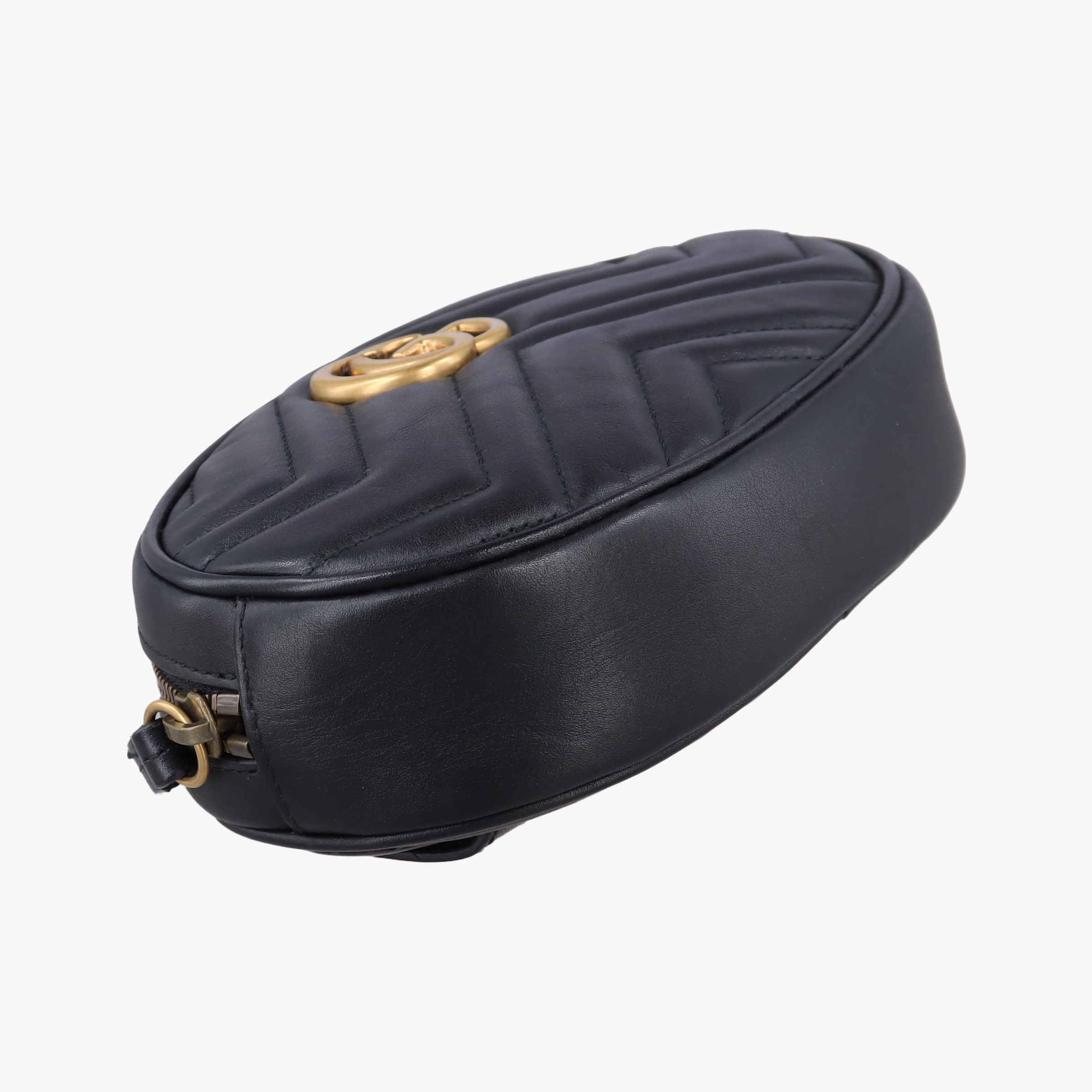 Vintage Gucci GG Marmont Black Leather 476434 bum bag/waist bag | stylenewstar