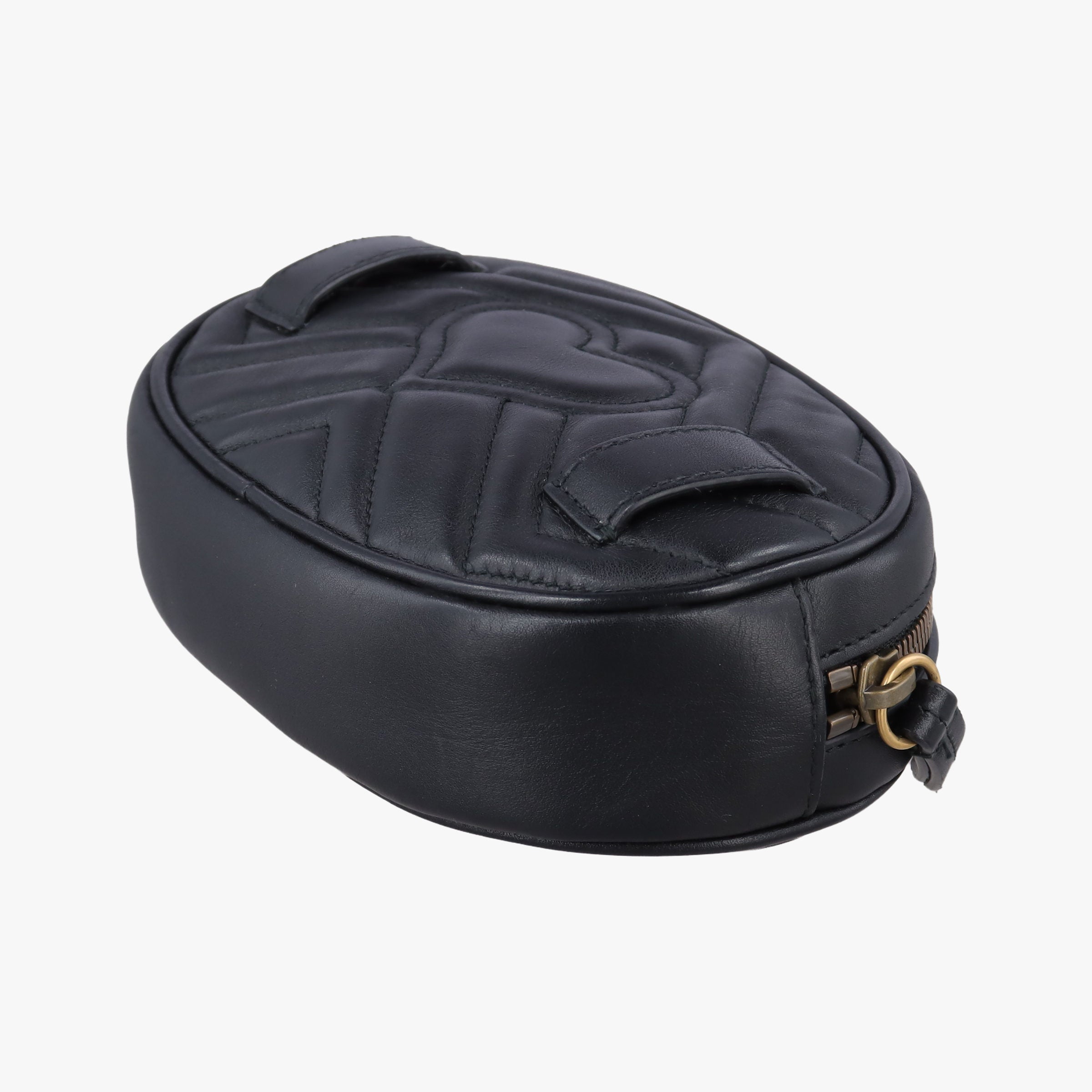Vintage Gucci GG Marmont Black Leather 476434 bum bag/waist bag | stylenewstar