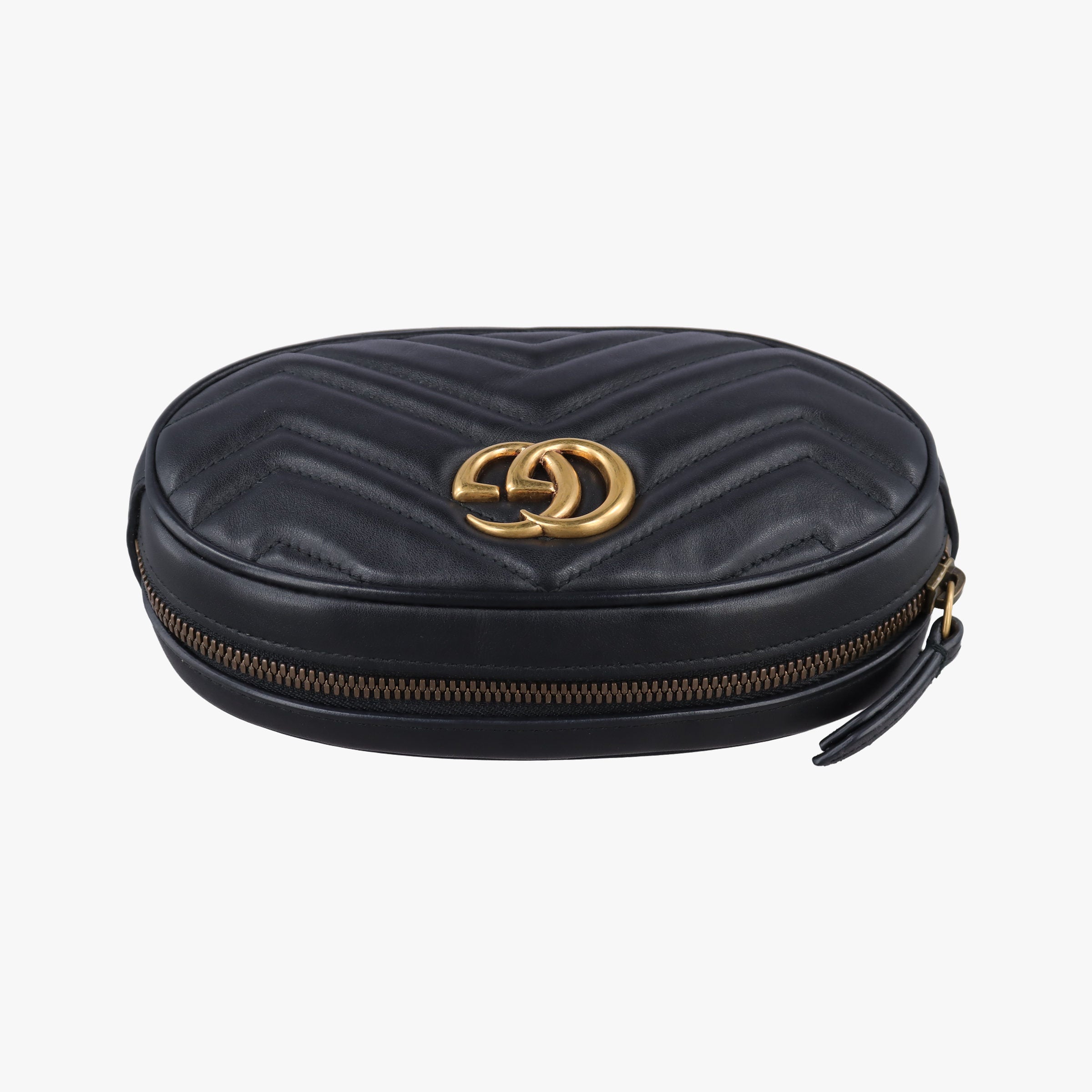 Vintage Gucci GG Marmont Black Leather 476434 bum bag/waist bag | stylenewstar