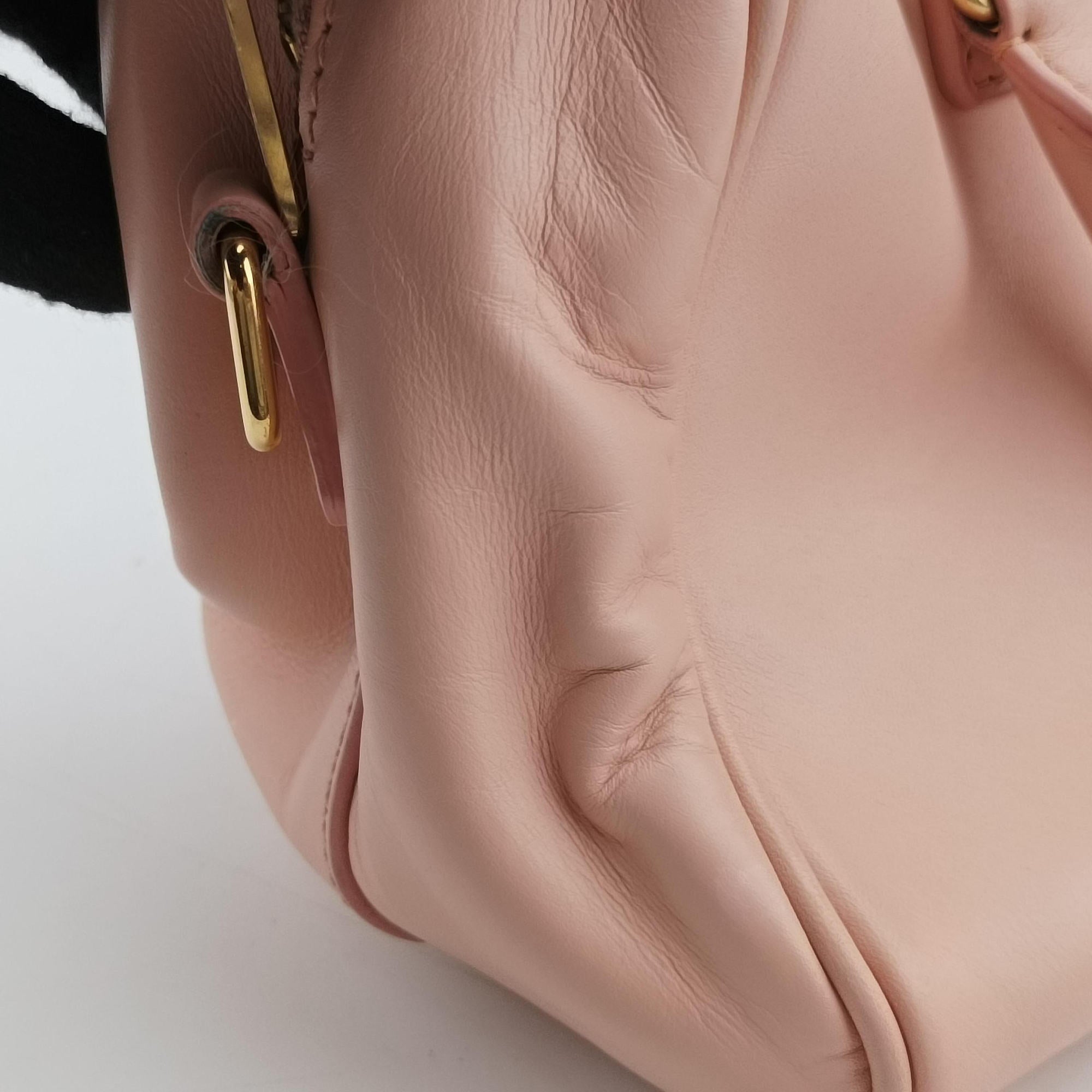 Pre-owned Yves Saint Laurent CLASSIC BABY DUFFLE Pink Leather 330958 shoulderbag | stylenewstar