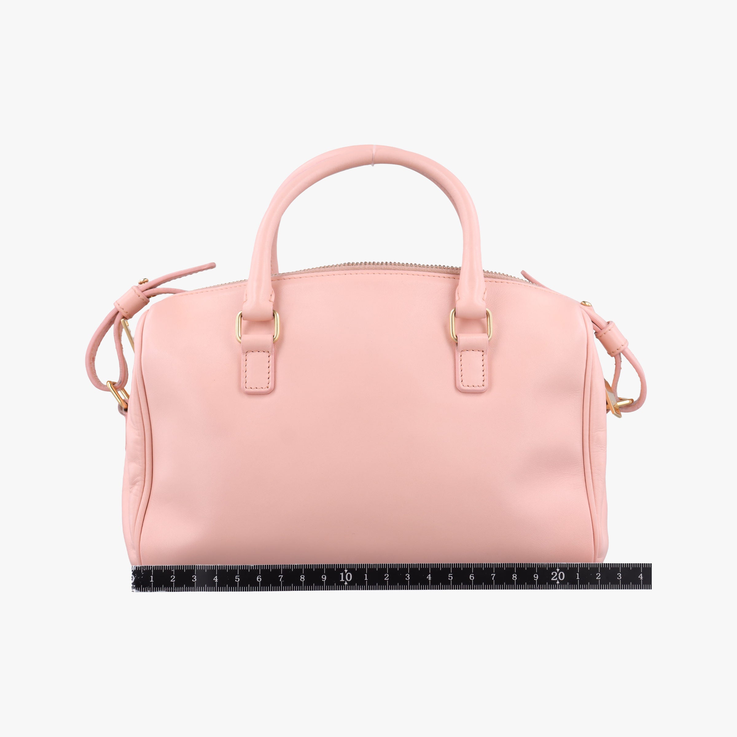 Pre-owned Yves Saint Laurent CLASSIC BABY DUFFLE Pink Leather 330958 shoulderbag | stylenewstar