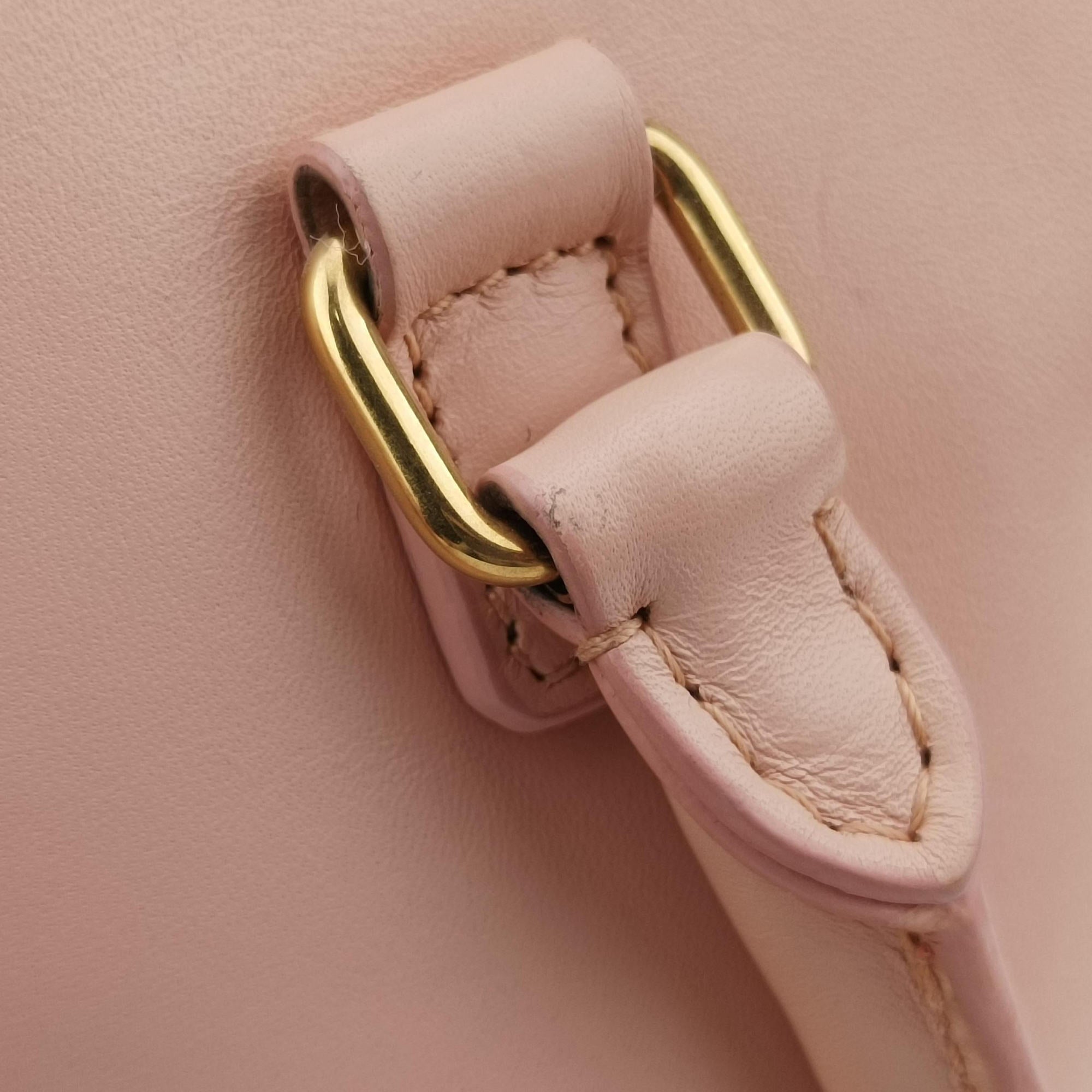 Pre-owned Yves Saint Laurent CLASSIC BABY DUFFLE Pink Leather 330958 shoulderbag | stylenewstar