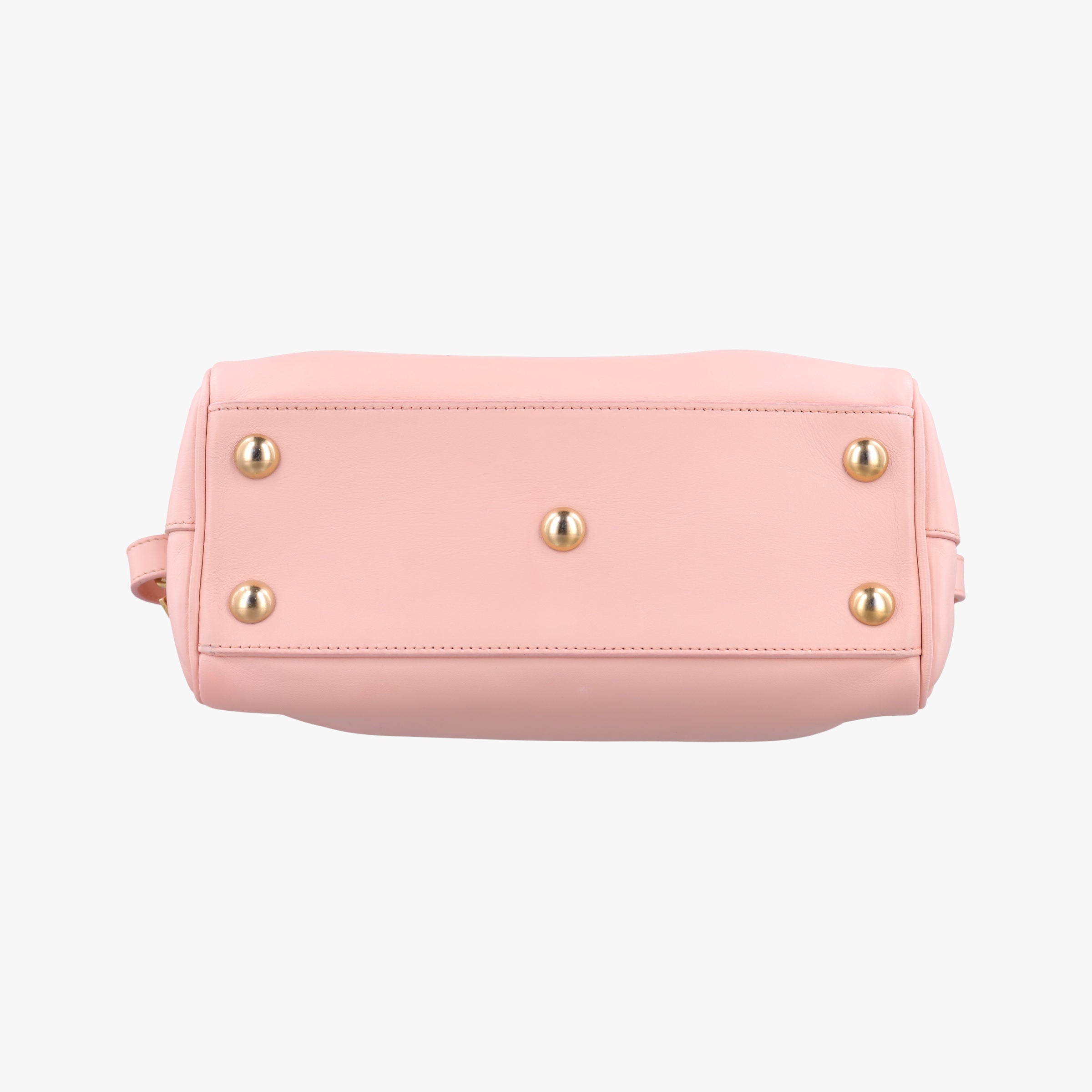 Pre-owned Yves Saint Laurent CLASSIC BABY DUFFLE Pink Leather 330958 shoulderbag | stylenewstar