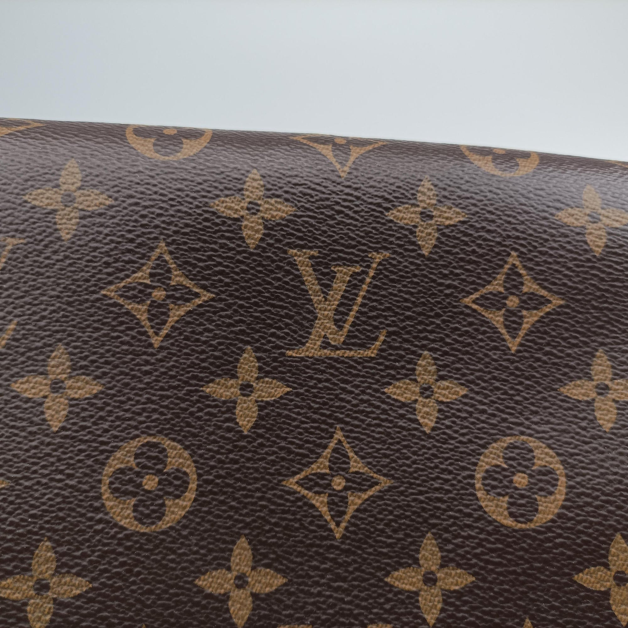 Pre-owned Louis Vuitton OLYMPE Brown×Rouge Monogram Canvas×calf leather M40732 shoulderbag | stylenewstar