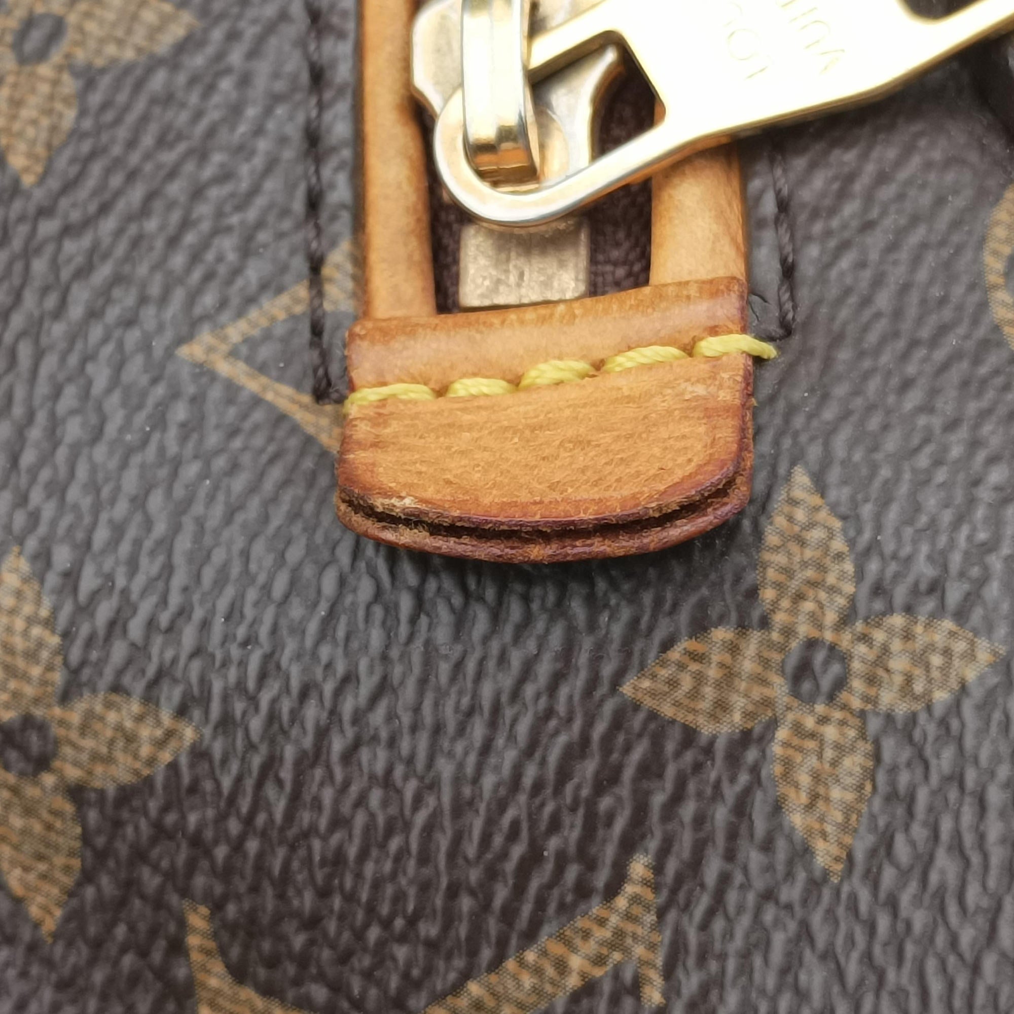 Pre-owned Louis Vuitton OLYMPE Brown×Rouge Monogram Canvas×calf leather M40732 shoulderbag | stylenewstar