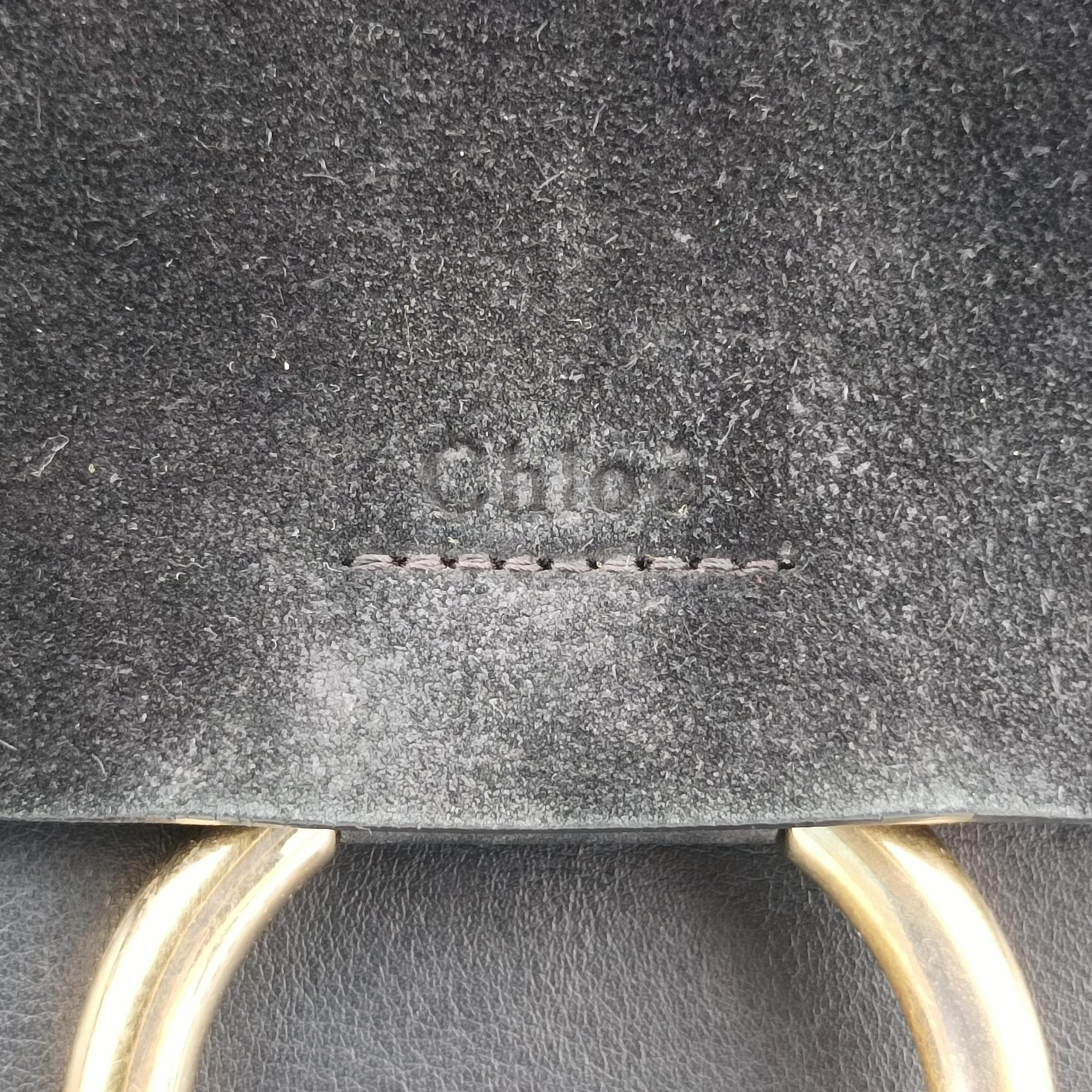 Pre-owned Chloe FAYE Black Suede × leather  shoulderbag | stylenewstar