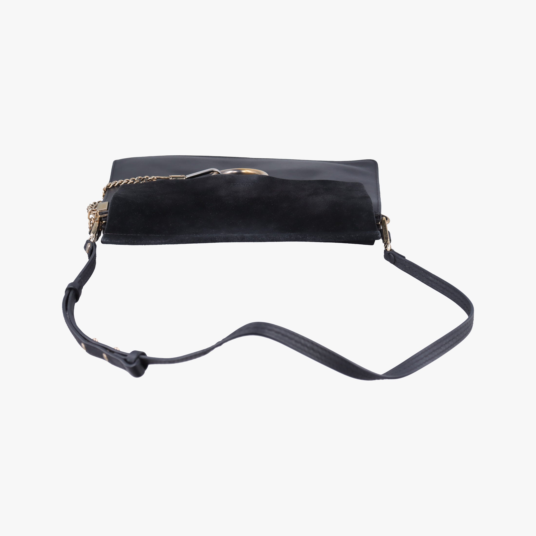 Pre-owned Chloe FAYE Black Suede × leather  shoulderbag | stylenewstar
