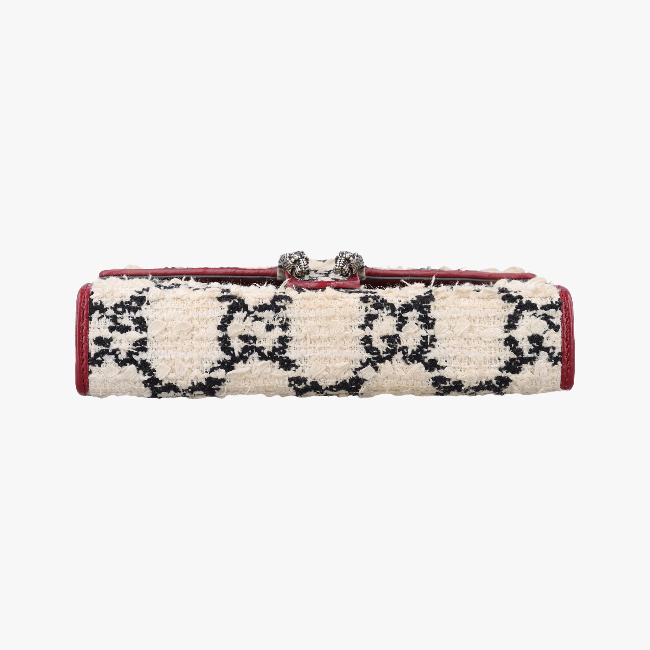 Pre-owned Gucci Dionysus Ivory × Red × Black Tweed×Leather 401231 shoulderbag | stylenewstar