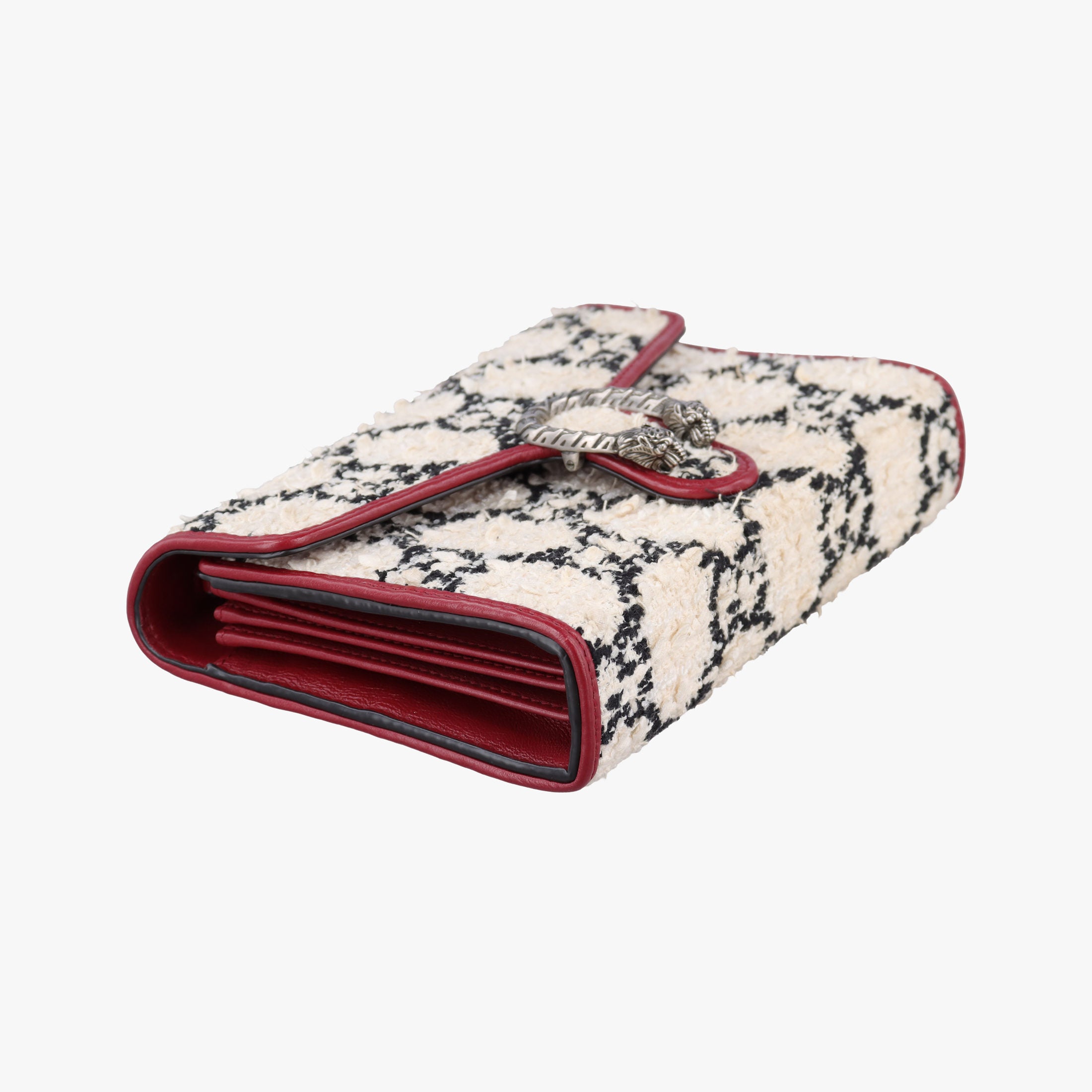 Pre-owned Gucci Dionysus Ivory × Red × Black Tweed×Leather 401231 shoulderbag | stylenewstar