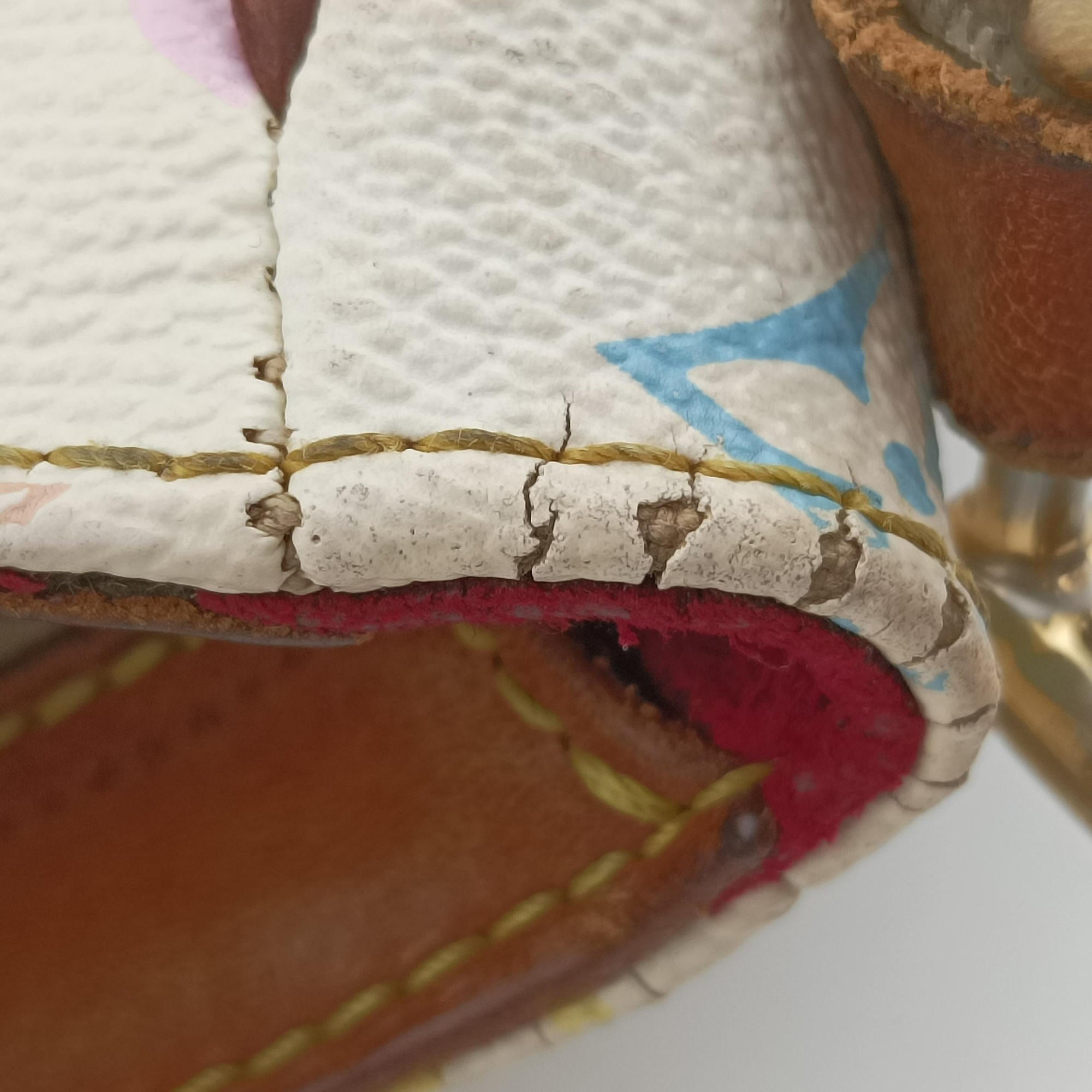 Pre-owned Louis Vuitton LODGE GM white Monogram Multicolor M40051 shoulderbag | stylenewstar