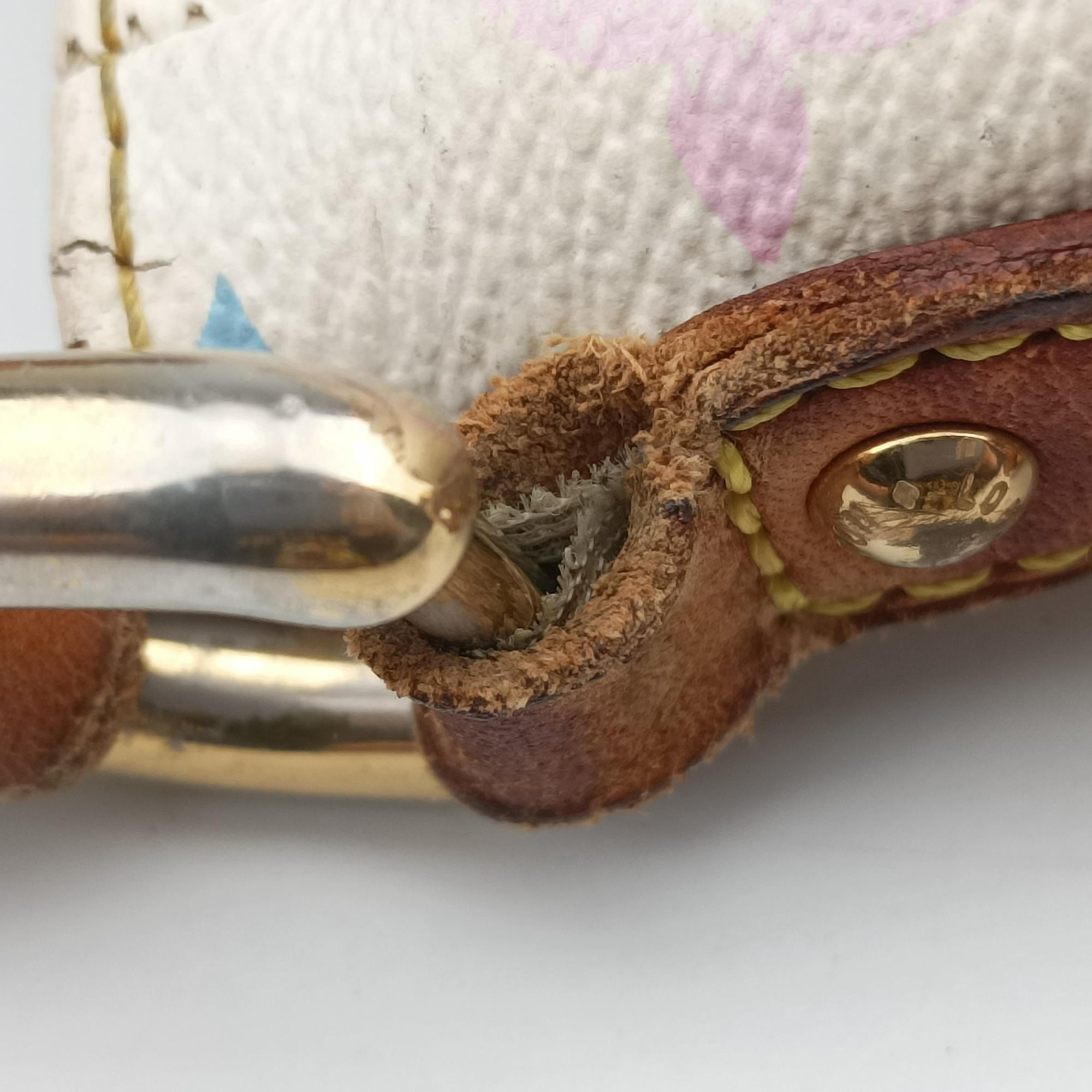 Pre-owned Louis Vuitton LODGE GM white Monogram Multicolor M40051 shoulderbag | stylenewstar