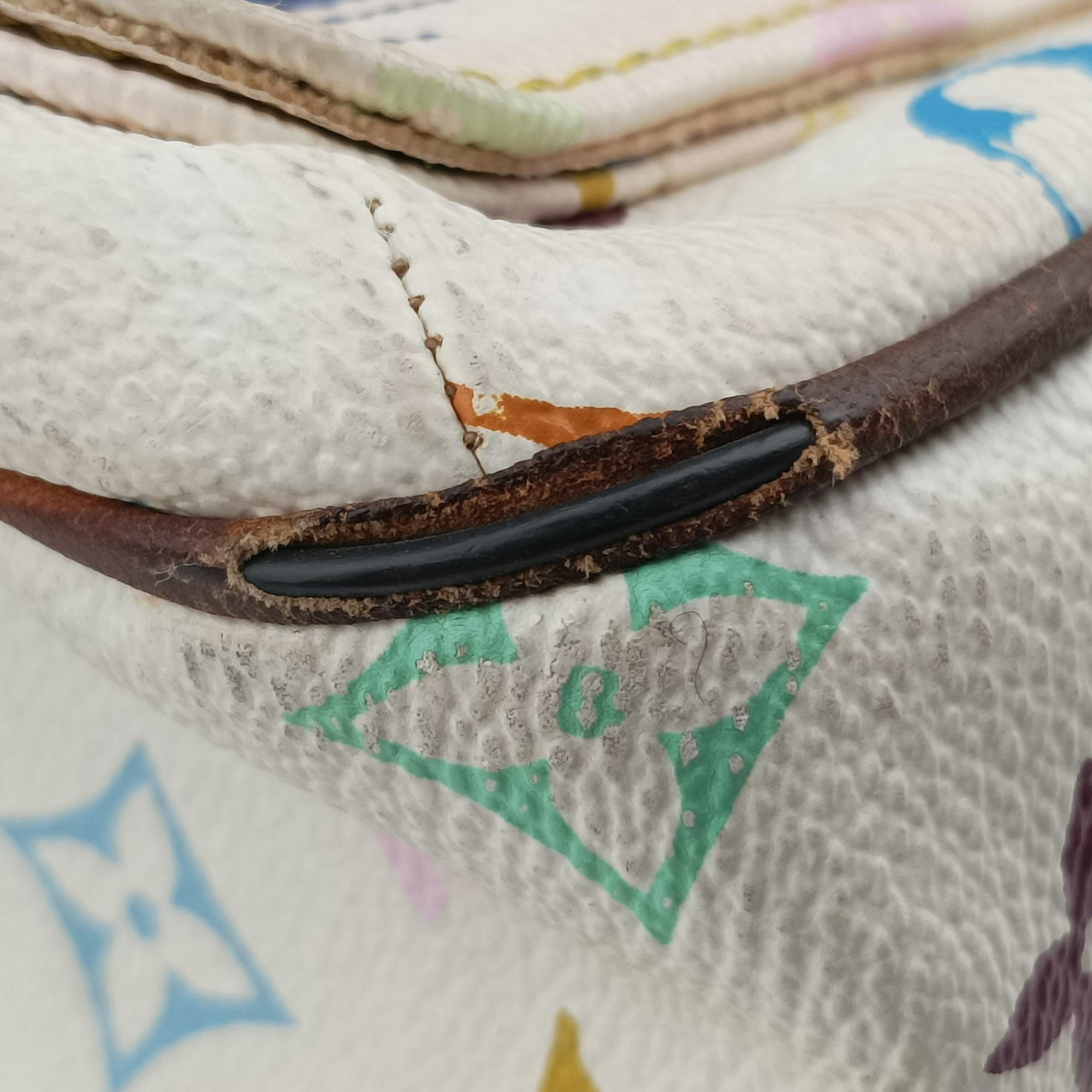Pre-owned Louis Vuitton LODGE GM white Monogram Multicolor M40051 shoulderbag | stylenewstar