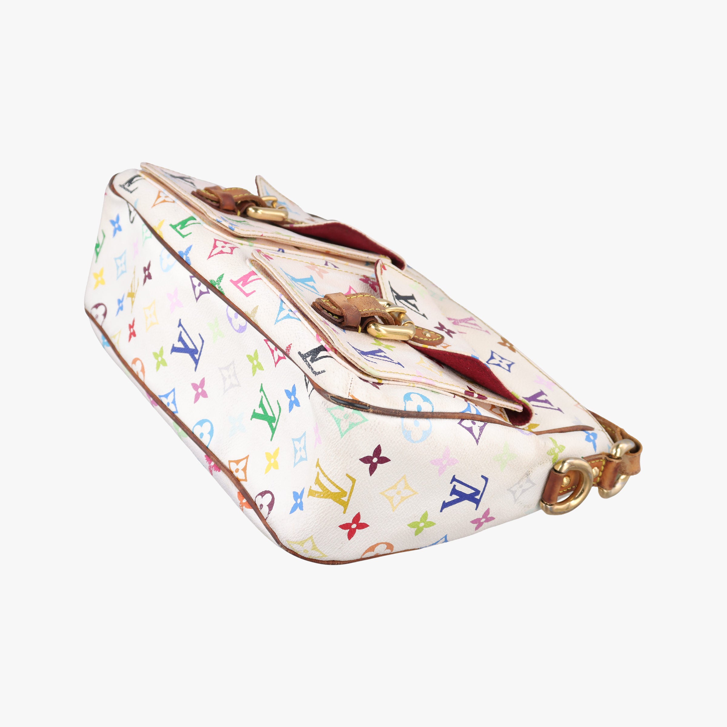 Pre-owned Louis Vuitton LODGE GM white Monogram Multicolor M40051 shoulderbag | stylenewstar