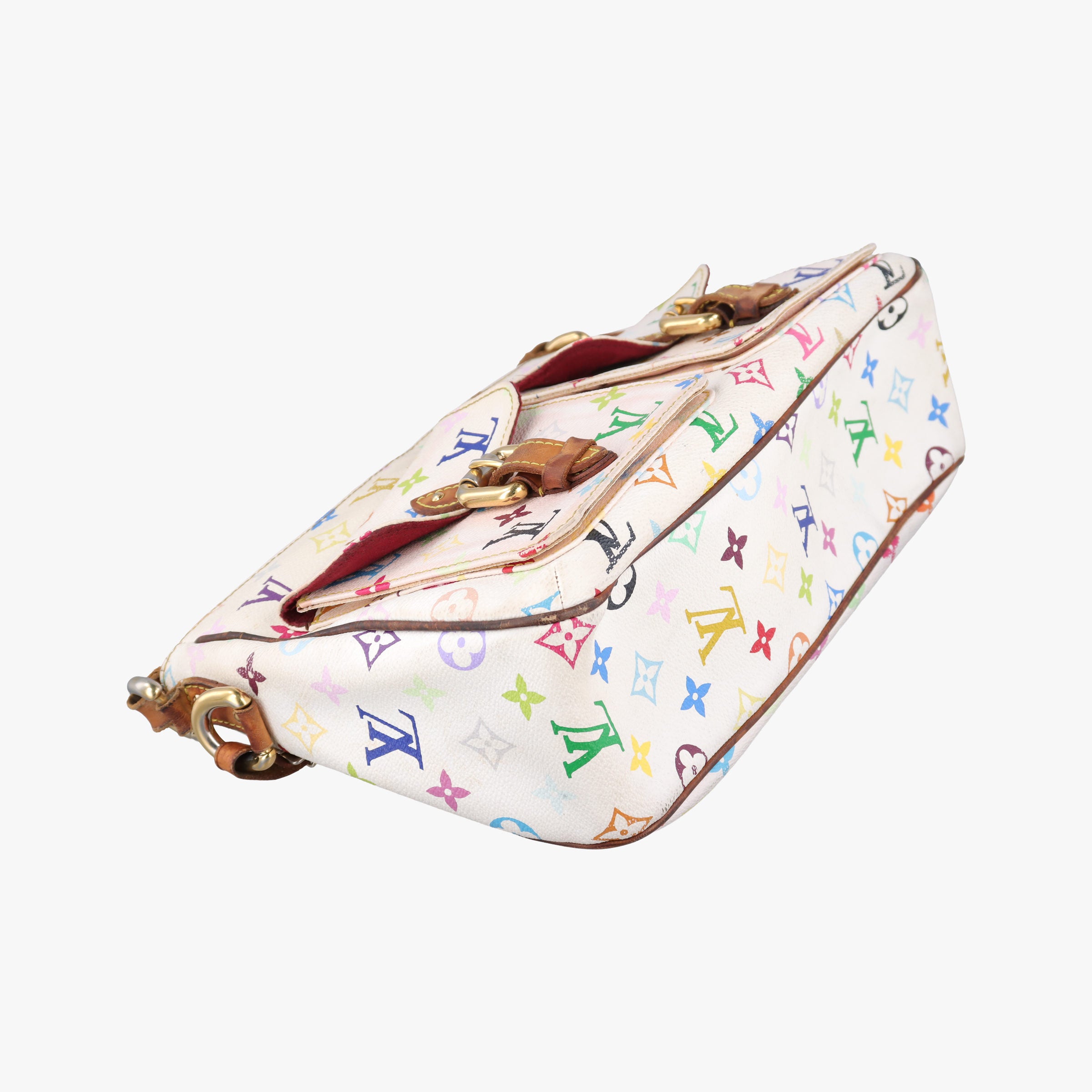 Pre-owned Louis Vuitton LODGE GM white Monogram Multicolor M40051 shoulderbag | stylenewstar