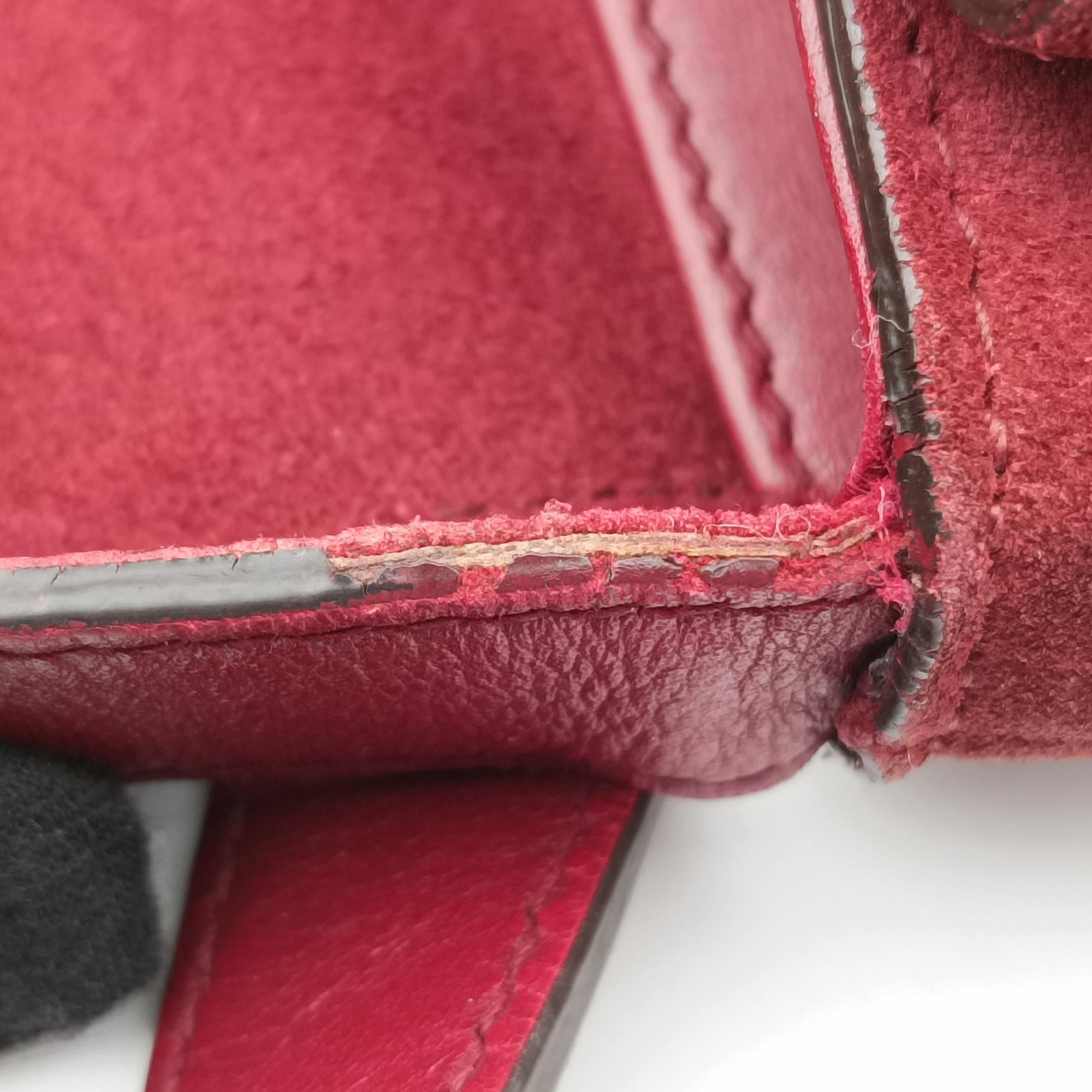 Pre-owned Gucci Arli Burgundy Suede×leather 550126 shoulderbag | stylenewstar