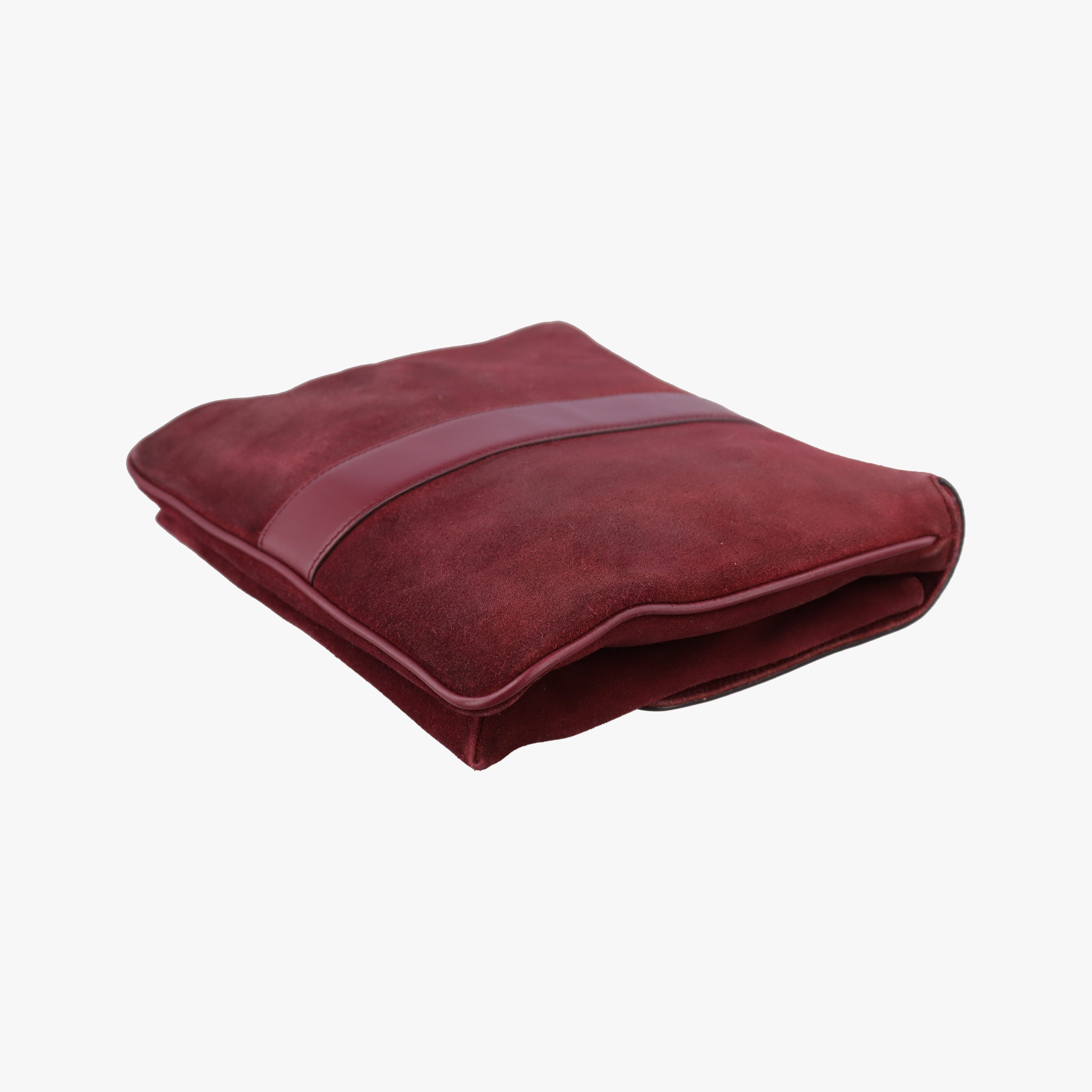 Pre-owned Gucci Arli Burgundy Suede×leather 550126 shoulderbag | stylenewstar