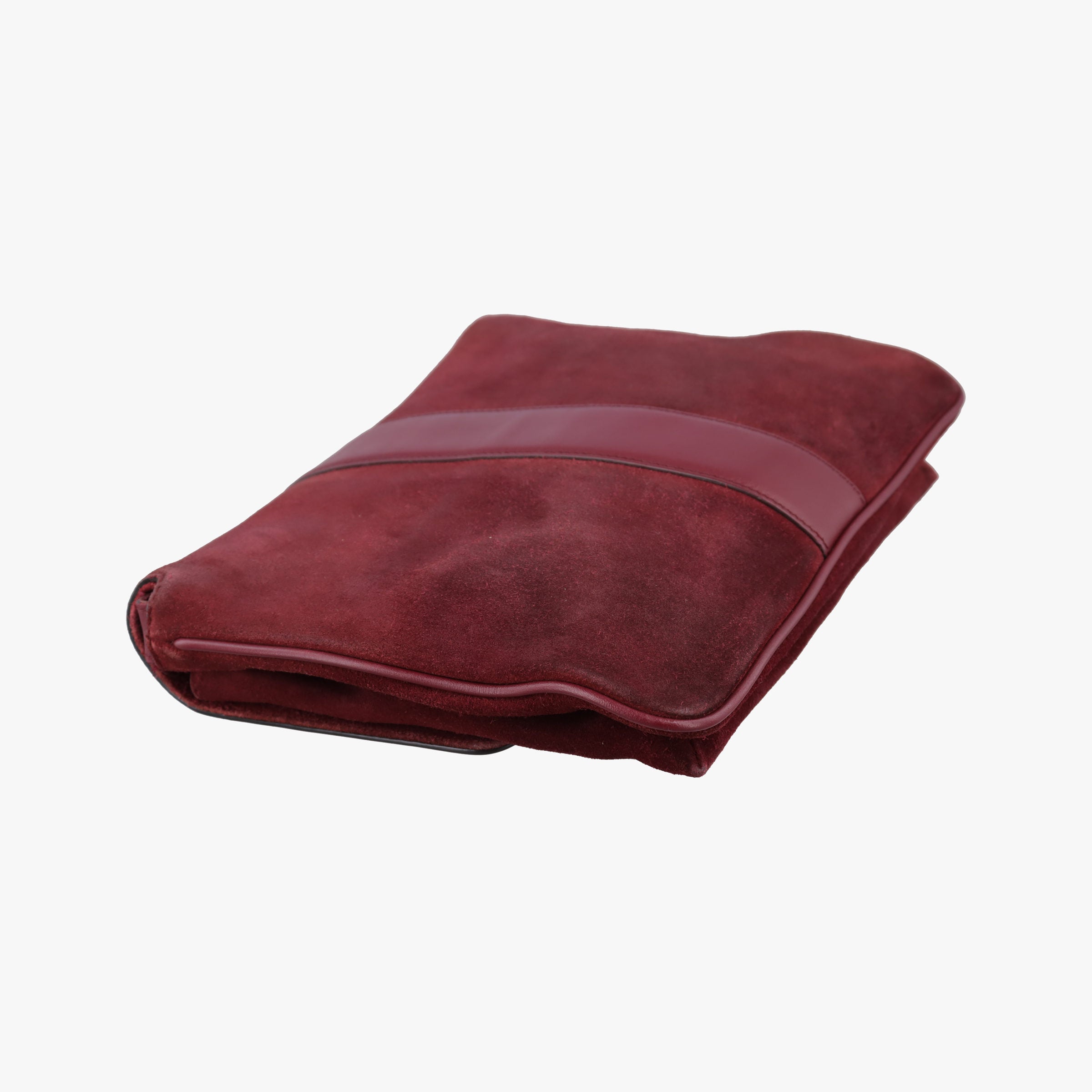 Pre-owned Gucci Arli Burgundy Suede×leather 550126 shoulderbag | stylenewstar