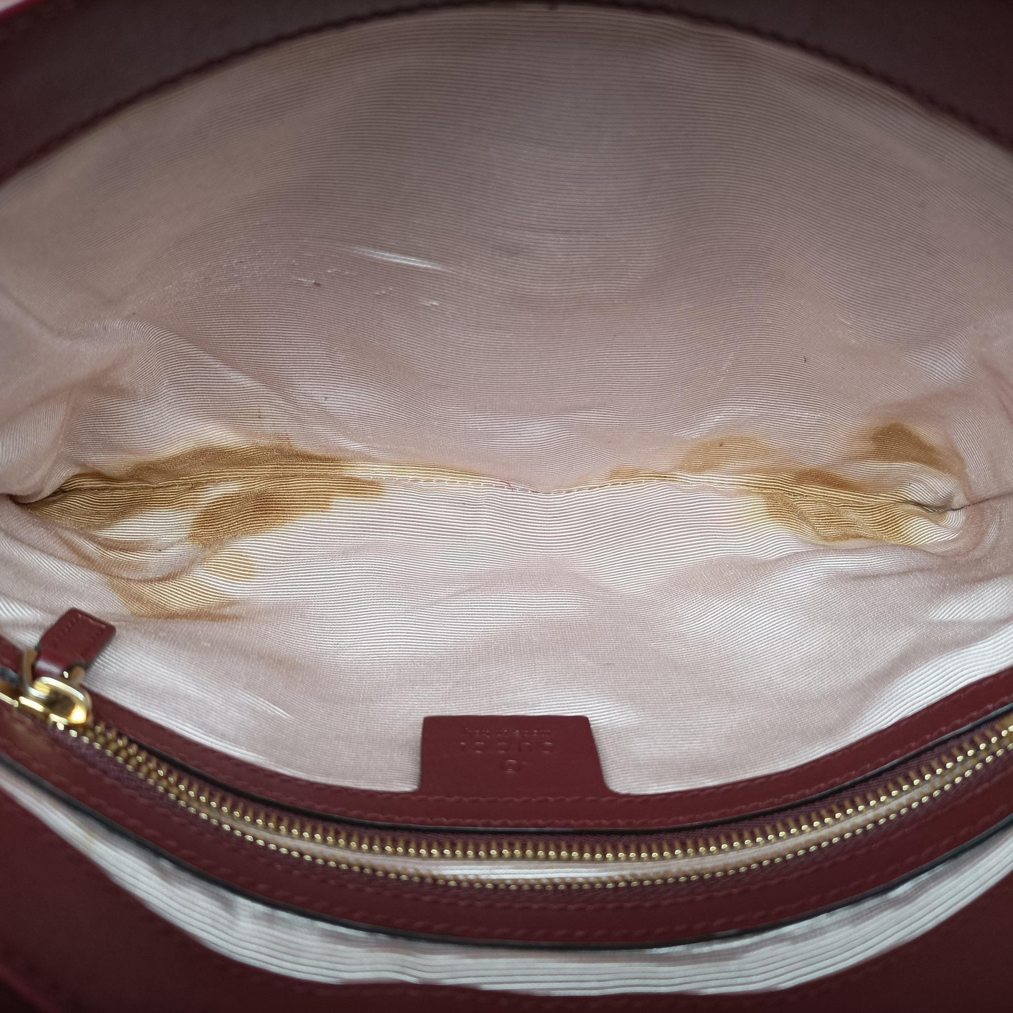 Pre-owned Gucci Arli Burgundy Suede×leather 550126 shoulderbag | stylenewstar