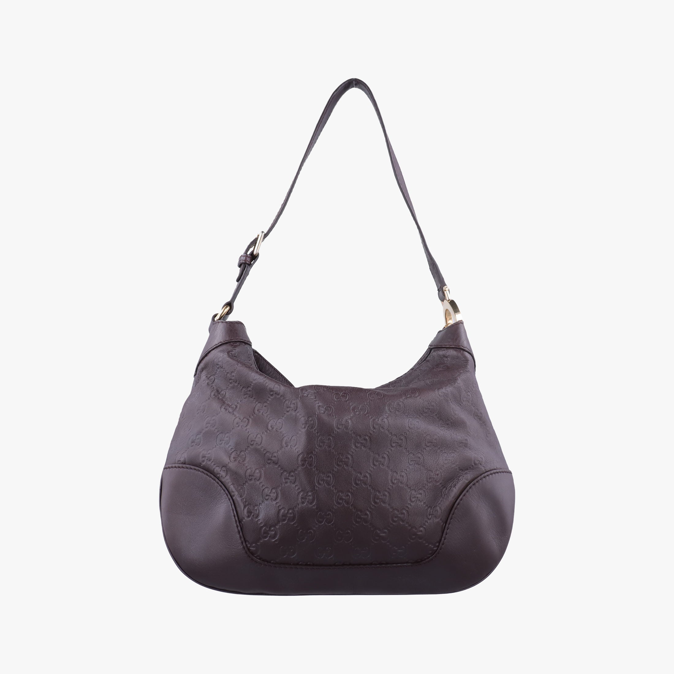 Pre-owned Gucci Hobo Guccissima Ebony Leather 211810 handbag | stylenewstar