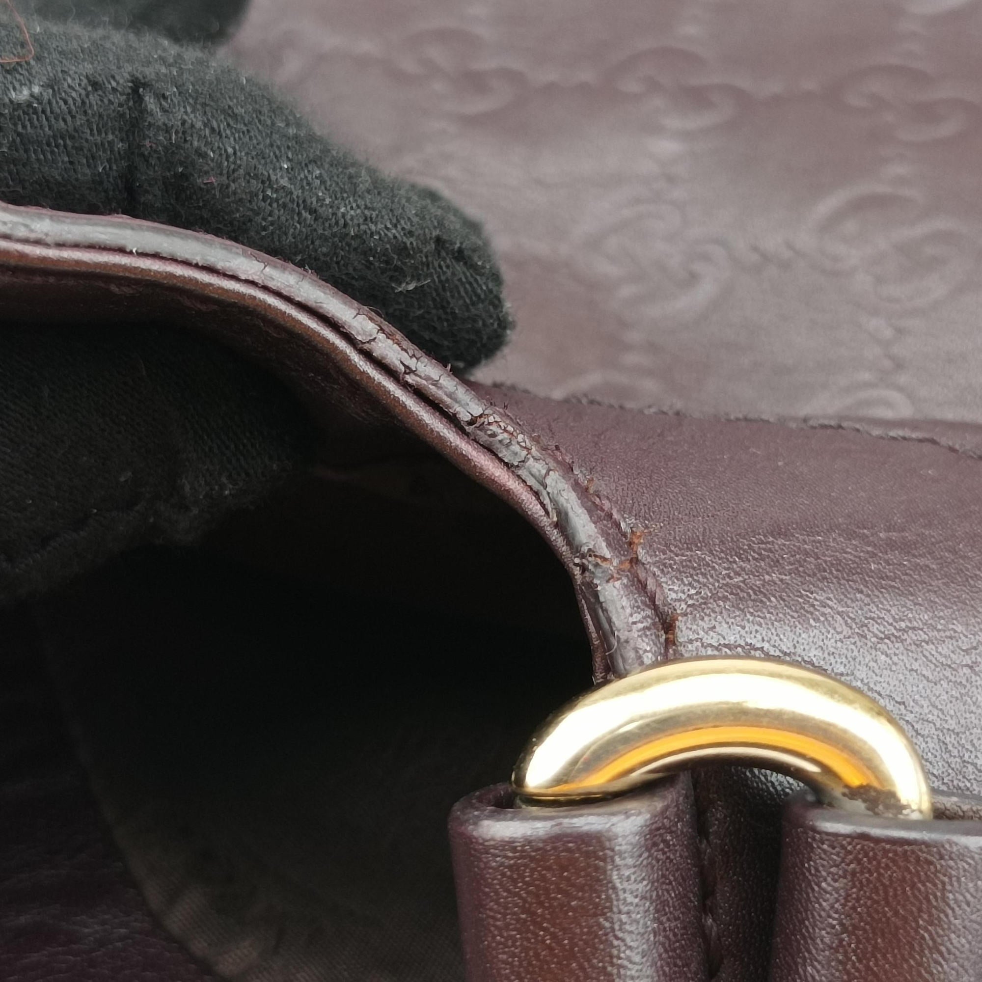 Pre-owned Gucci Hobo Guccissima Ebony Leather 211810 handbag | stylenewstar