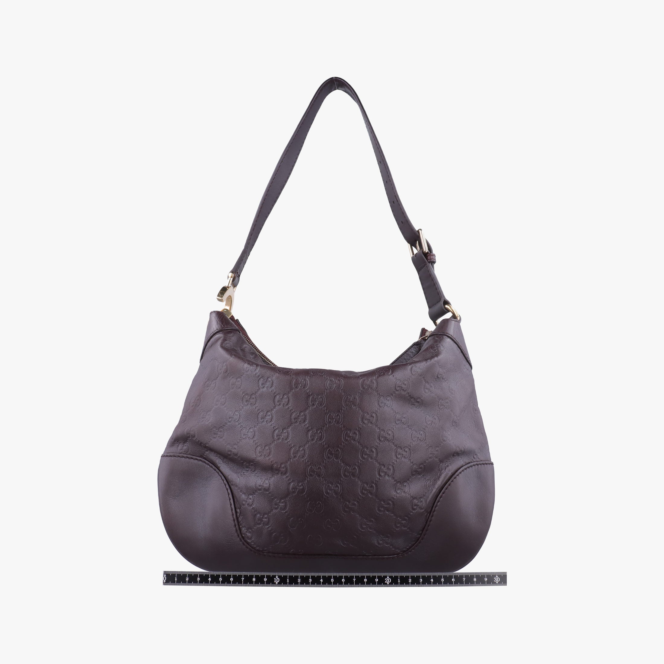 Pre-owned Gucci Hobo Guccissima Ebony Leather 211810 handbag | stylenewstar