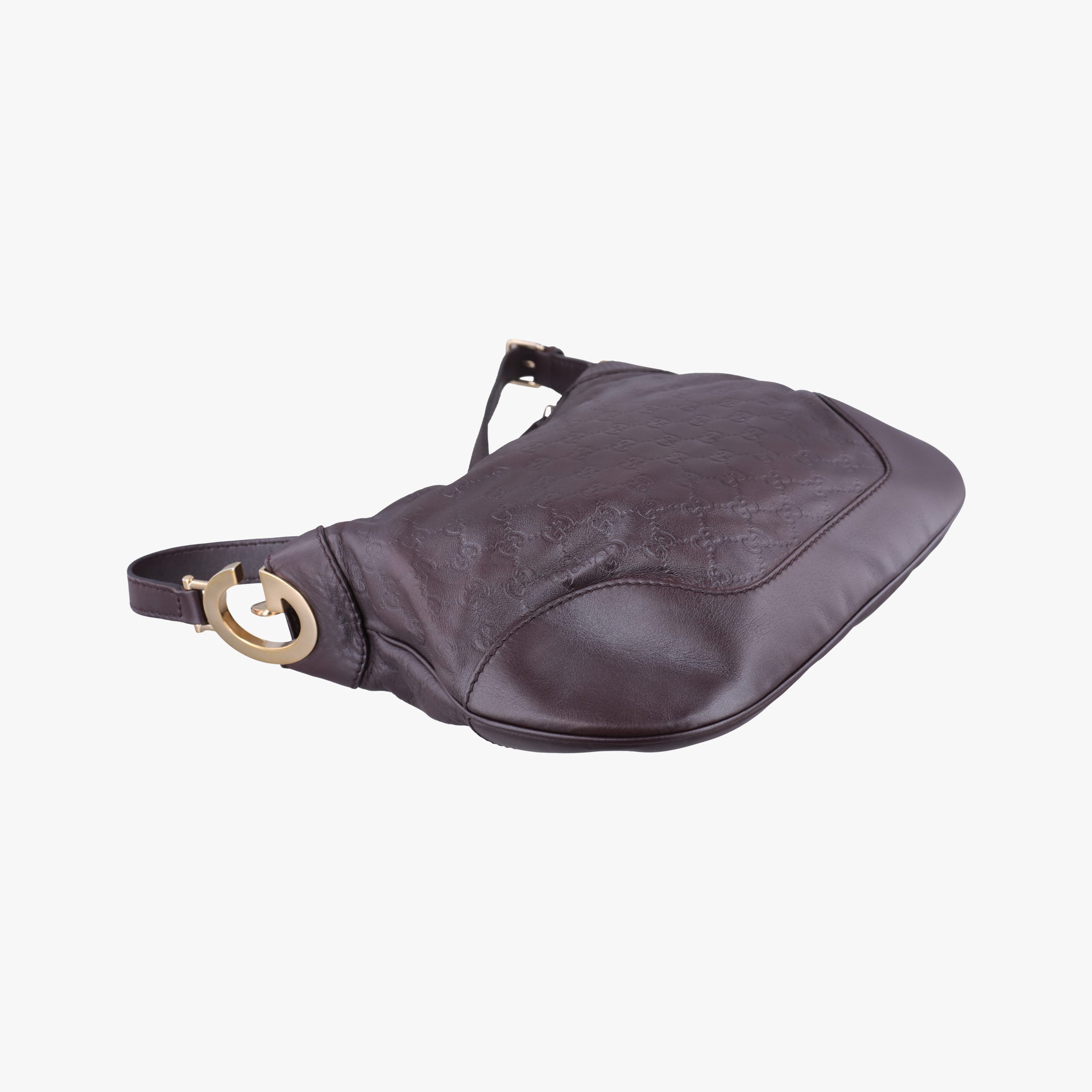 Pre-owned Gucci Hobo Guccissima Ebony Leather 211810 handbag | stylenewstar