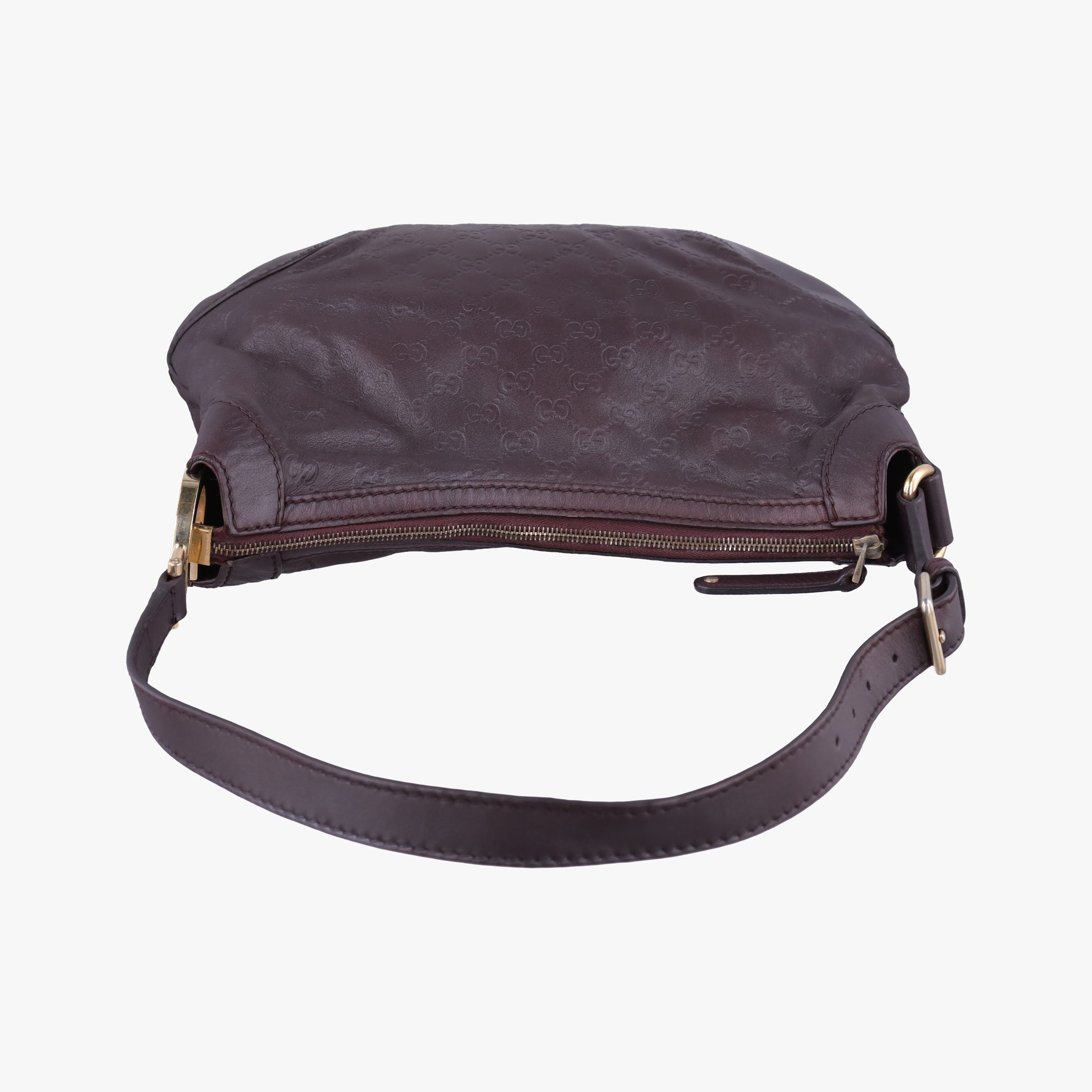 Pre-owned Gucci Hobo Guccissima Ebony Leather 211810 handbag | stylenewstar