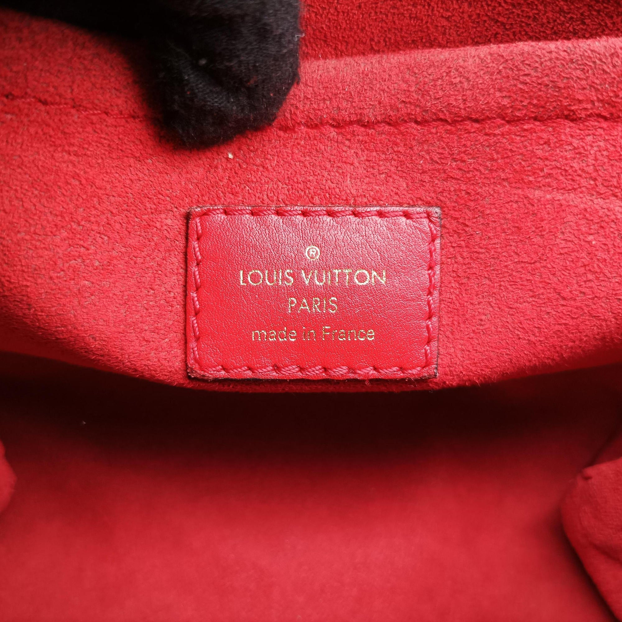Pre-owned Louis Vuitton Locky BB Monogram/Brown×Coqulicot Monogram canvas×calf leather M44322 shoulderbag | stylenewstar
