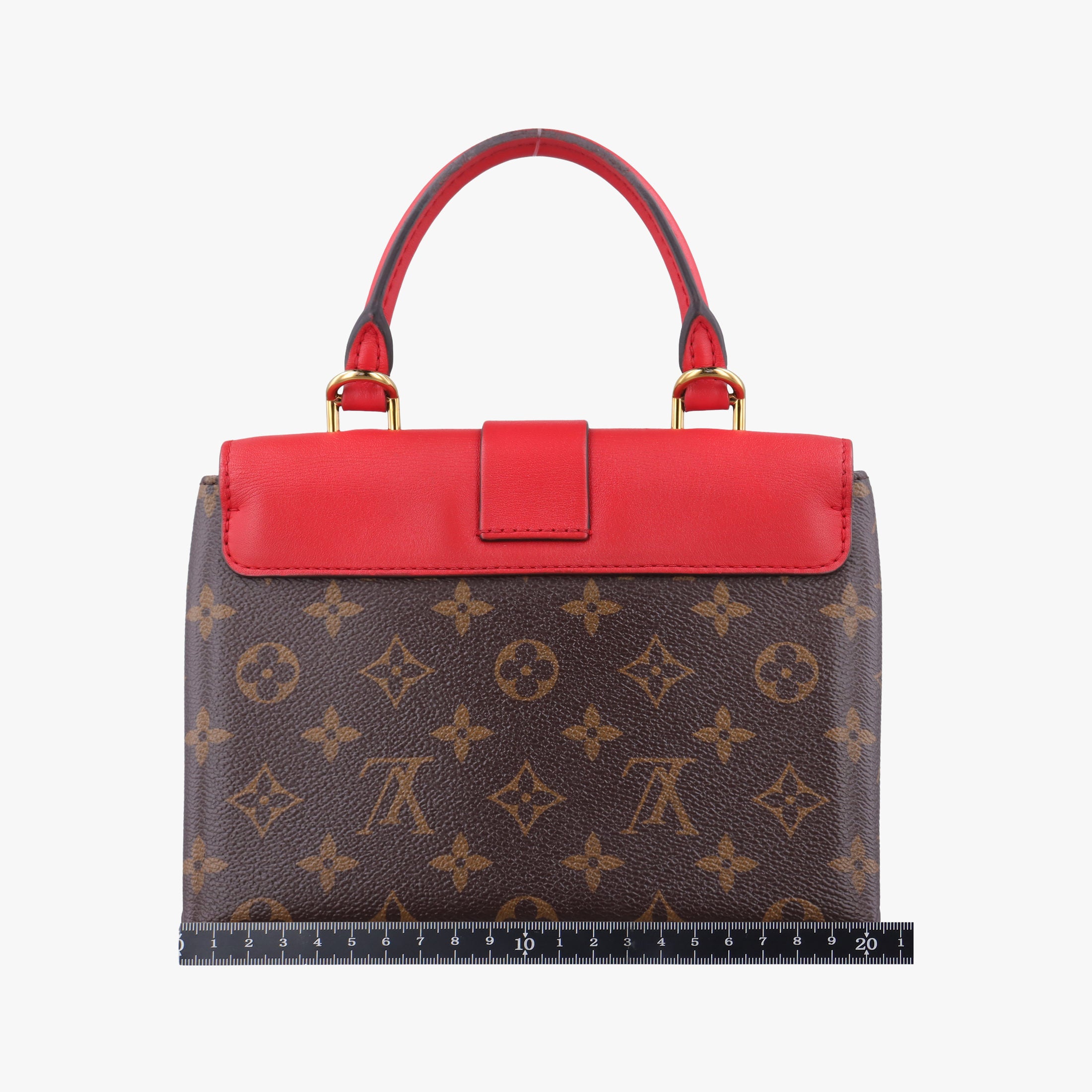 Pre-owned Louis Vuitton Locky BB Monogram/Brown×Coqulicot Monogram canvas×calf leather M44322 shoulderbag | stylenewstar