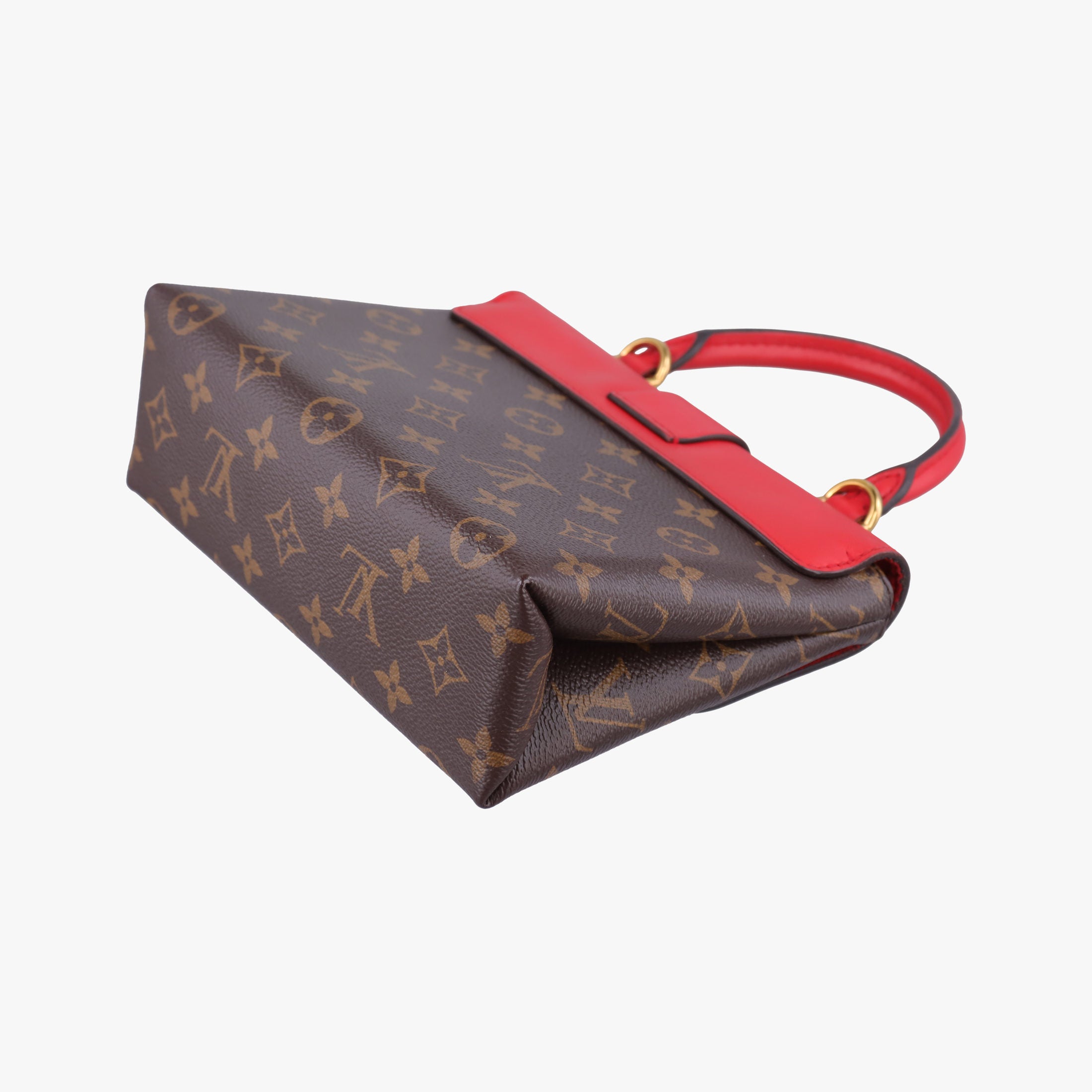 Pre-owned Louis Vuitton Locky BB Monogram/Brown×Coqulicot Monogram canvas×calf leather M44322 shoulderbag | stylenewstar