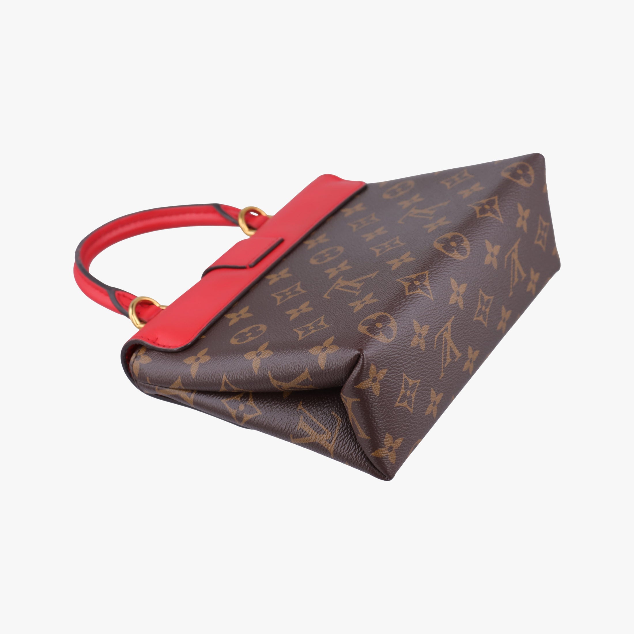 Pre-owned Louis Vuitton Locky BB Monogram/Brown×Coqulicot Monogram canvas×calf leather M44322 shoulderbag | stylenewstar