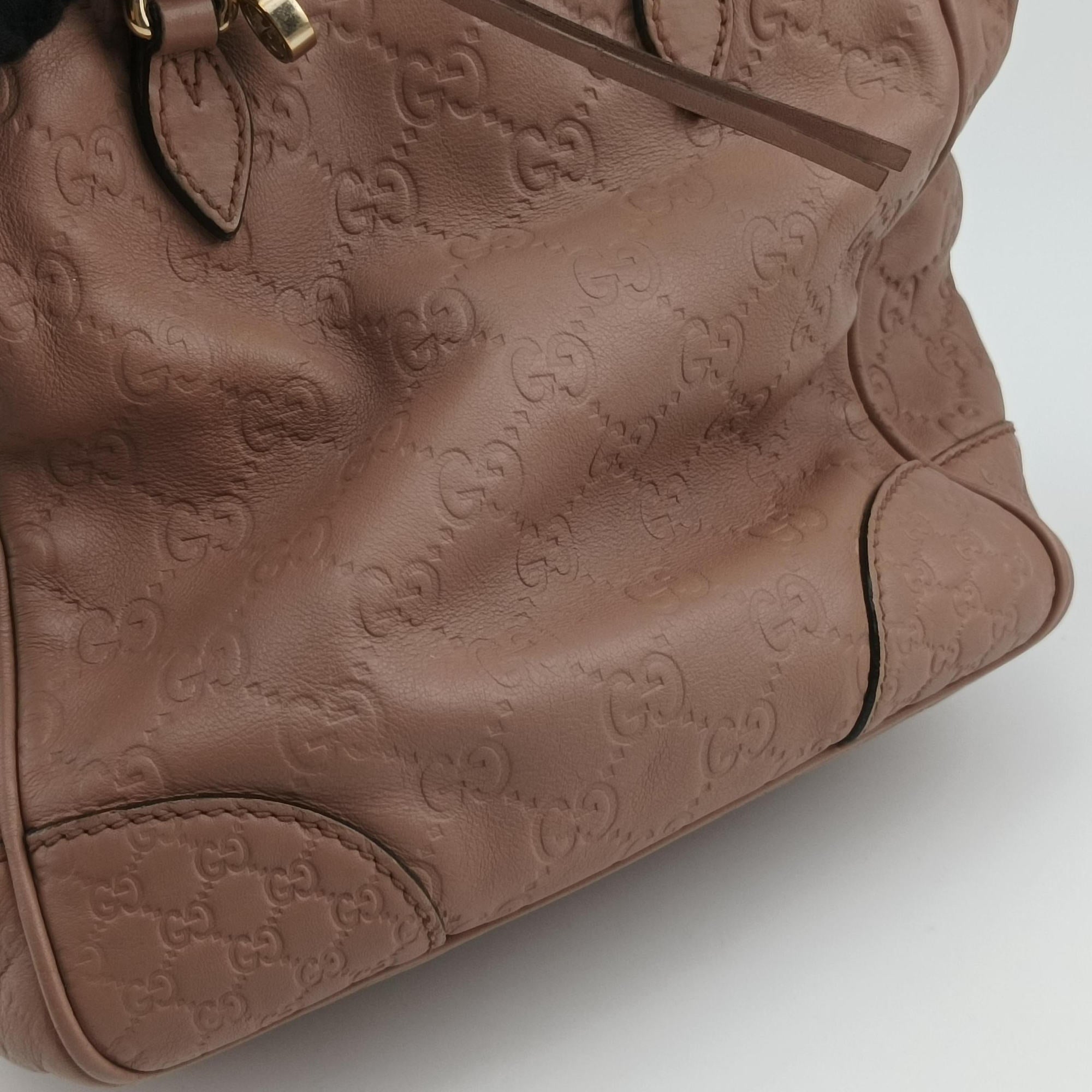 Pre-owned Gucci Bree Pink Leather 353121 shoulderbag | stylenewstar