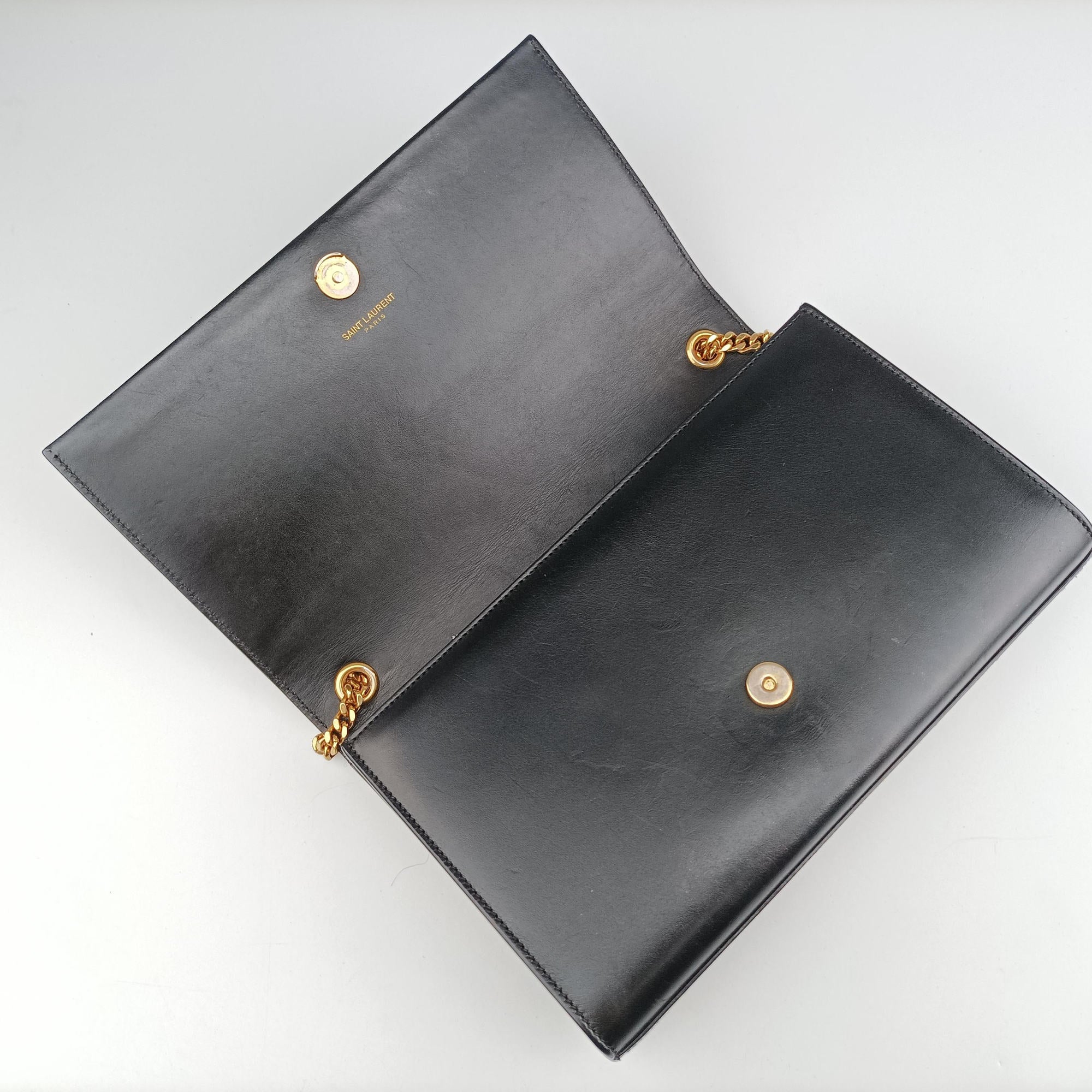 Vintage Yves Saint Laurent KATE Black Leather 354119 shoulderbag | stylenewstar