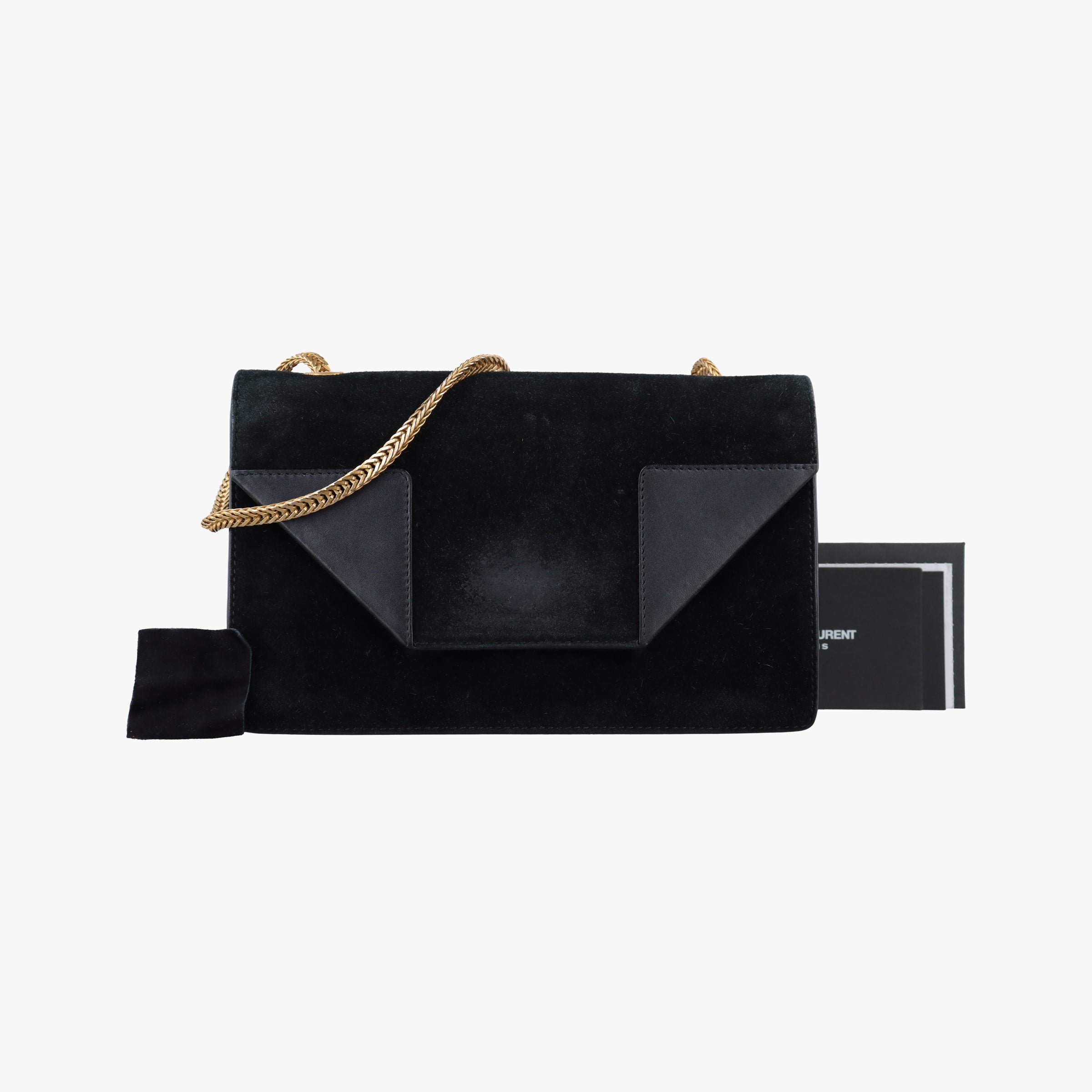 Pre-owned Yves Saint Laurent Small Betty Black Suede × Leather 314516 shoulderbag | stylenewstar
