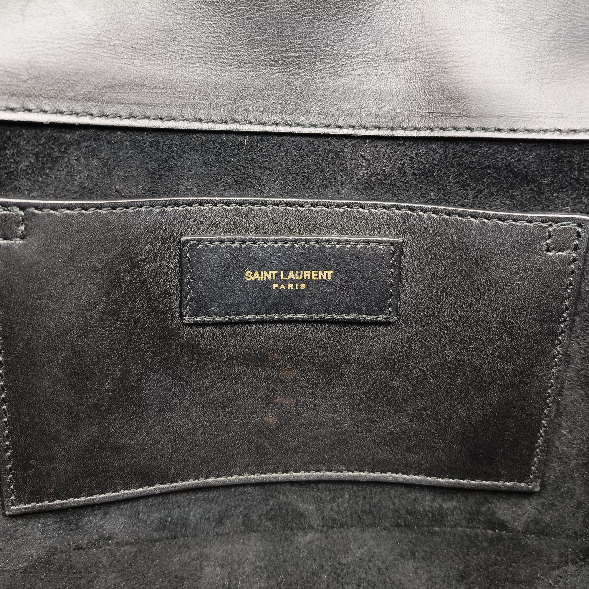 Pre-owned Yves Saint Laurent Small Betty Black Suede × Leather 314516 shoulderbag | stylenewstar