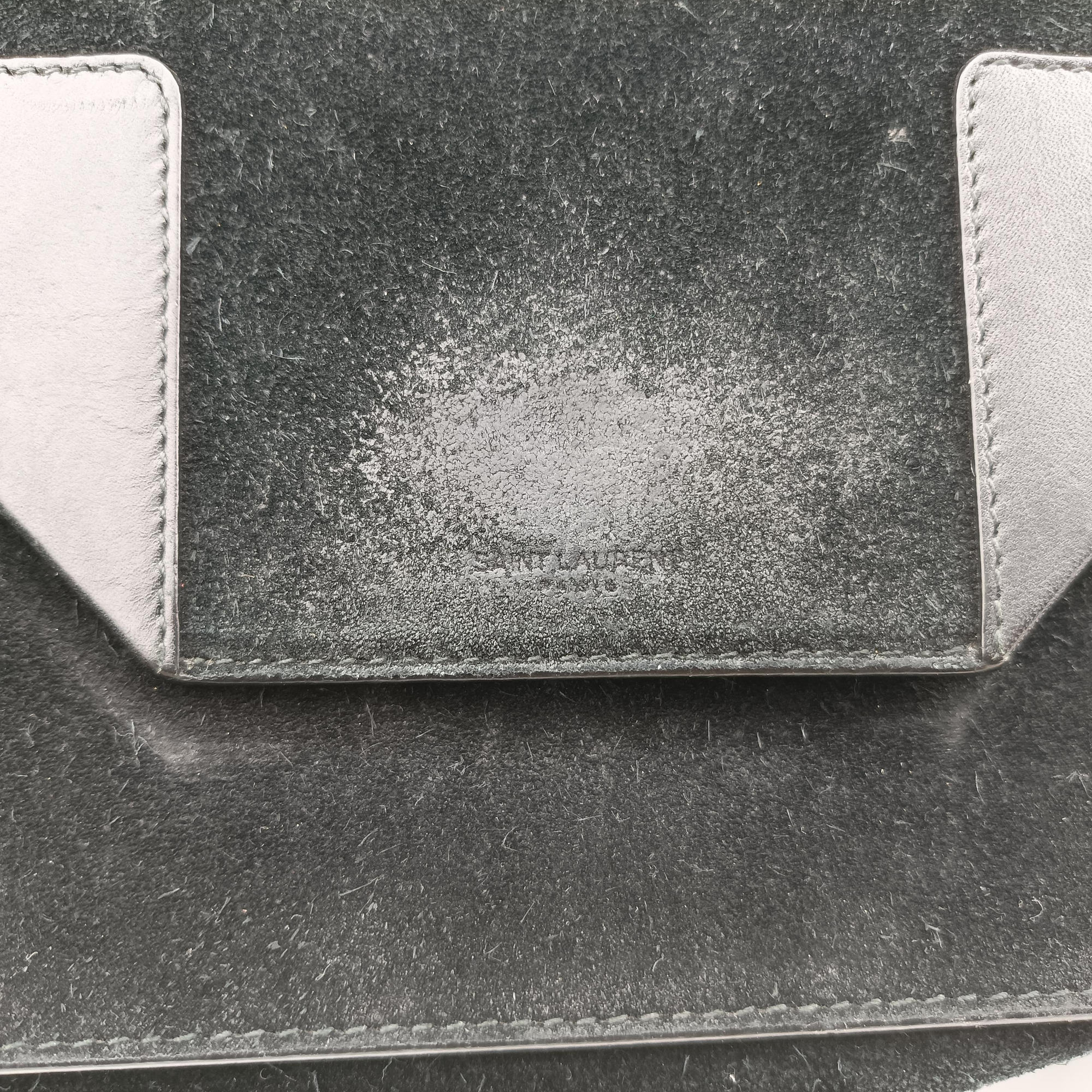Pre-owned Yves Saint Laurent Small Betty Black Suede × Leather 314516 shoulderbag | stylenewstar
