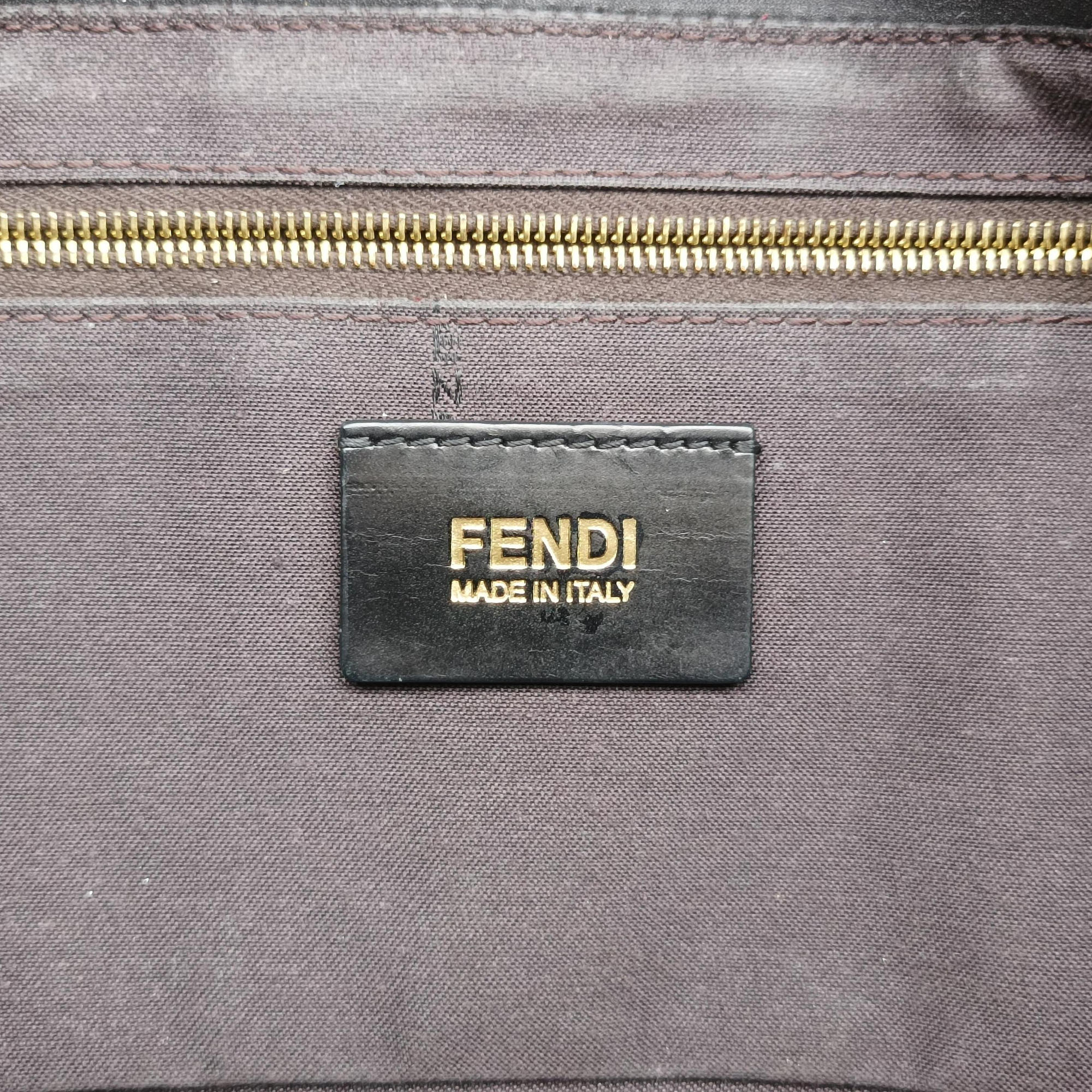 Pre-owned Fendi Baguette Chain Flap Black Leather 8BT139 shoulderbag | stylenewstar