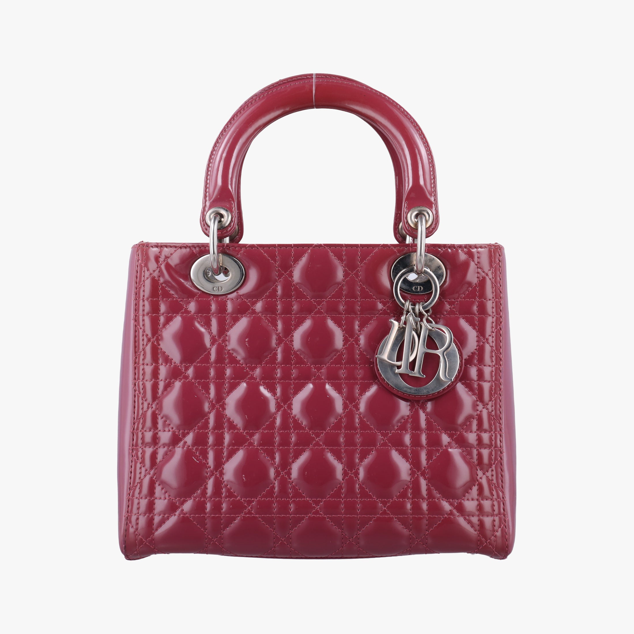 Pre-owned Christian Dior Lady Dior Purple patent  handbag | stylenewstar