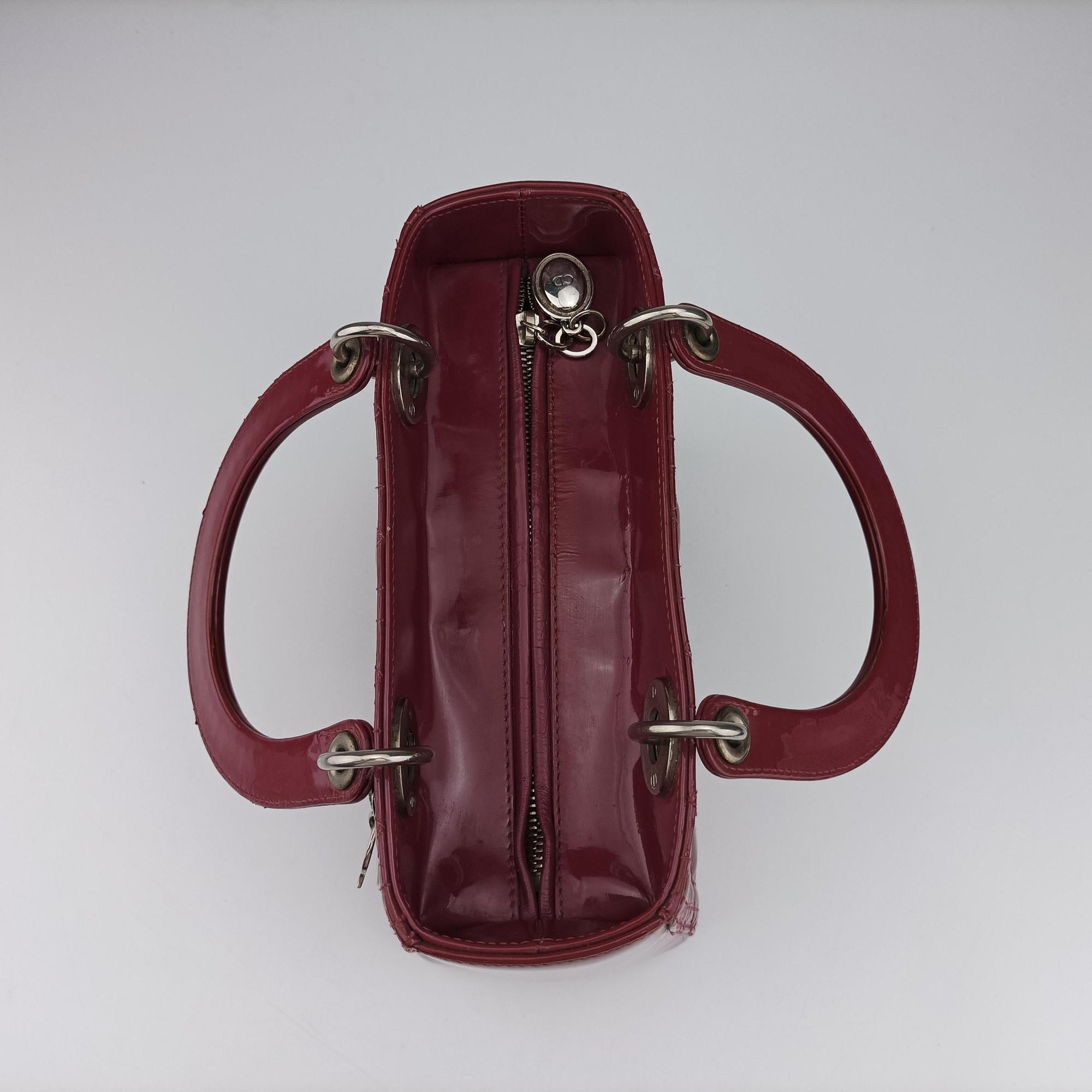 Pre-owned Christian Dior Lady Dior Purple patent  handbag | stylenewstar