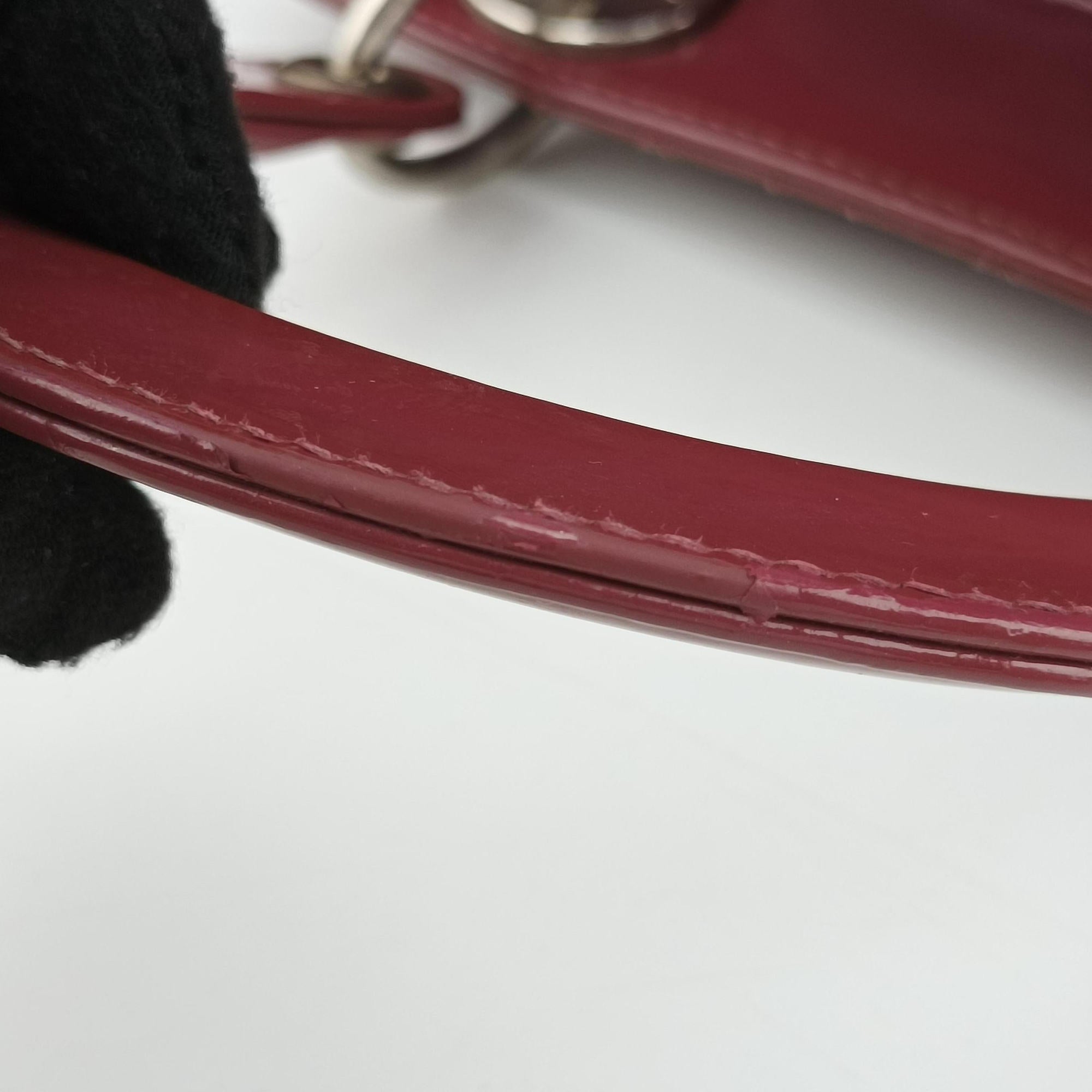 Pre-owned Christian Dior Lady Dior Purple patent  handbag | stylenewstar