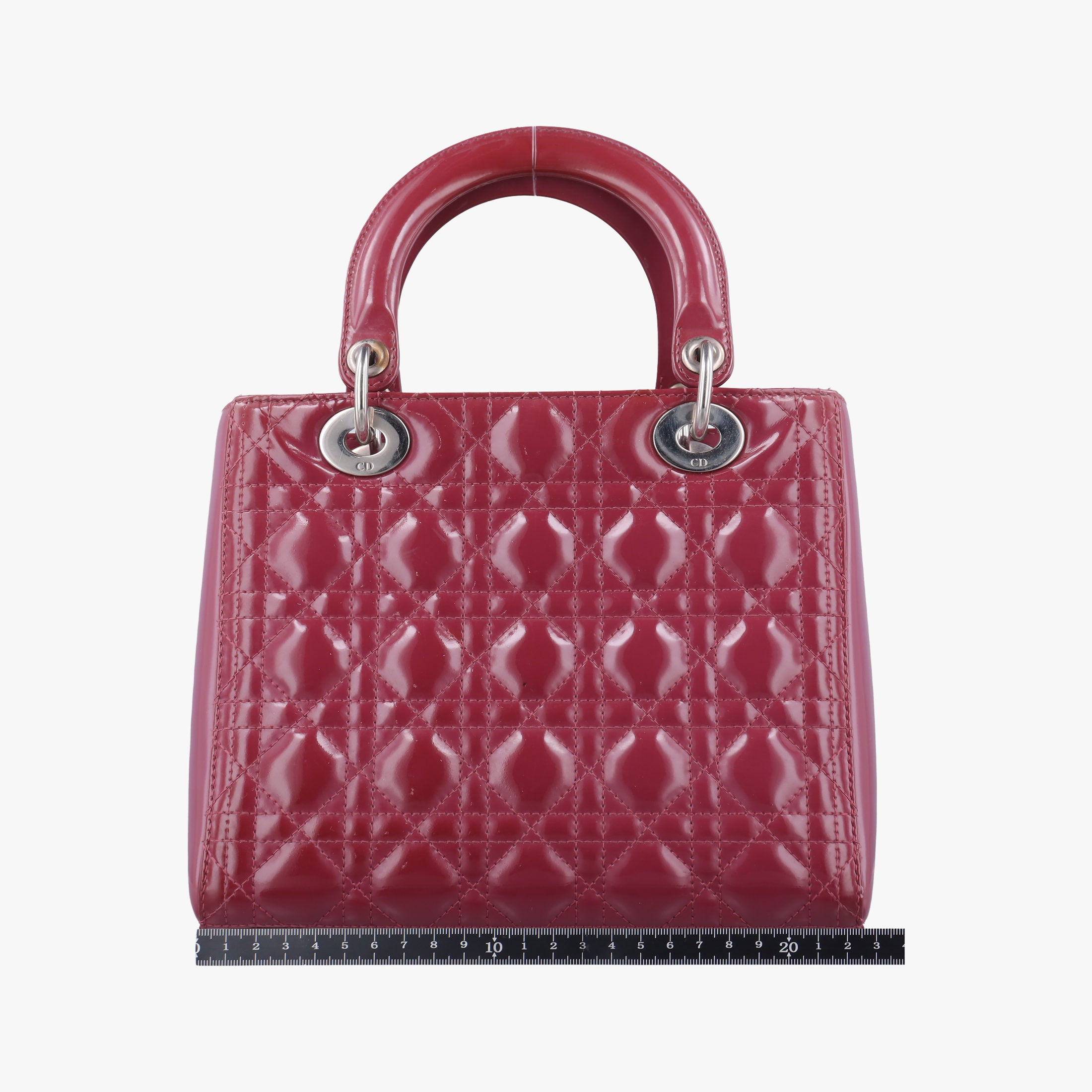 Pre-owned Christian Dior Lady Dior Purple patent  handbag | stylenewstar