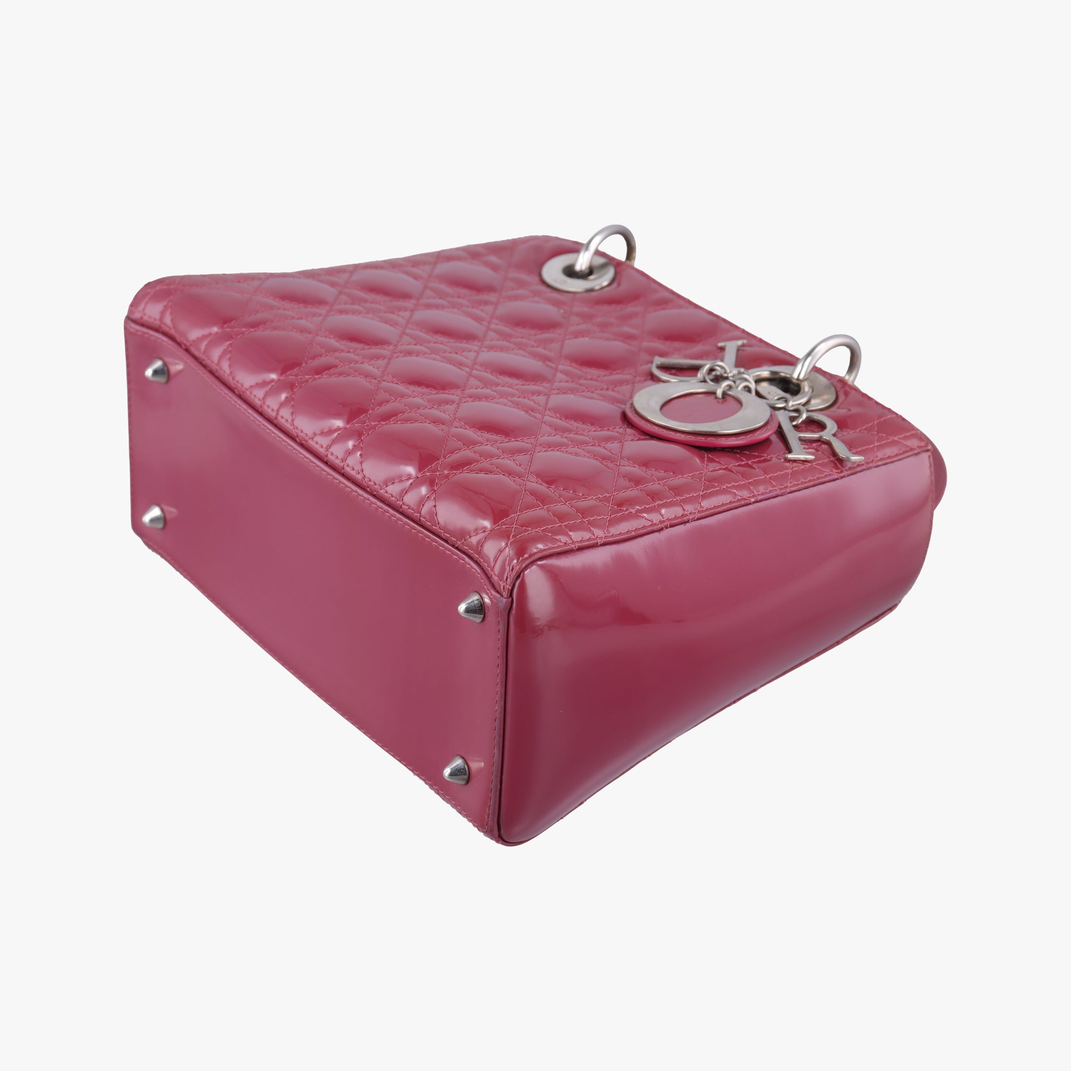 Pre-owned Christian Dior Lady Dior Purple patent  handbag | stylenewstar